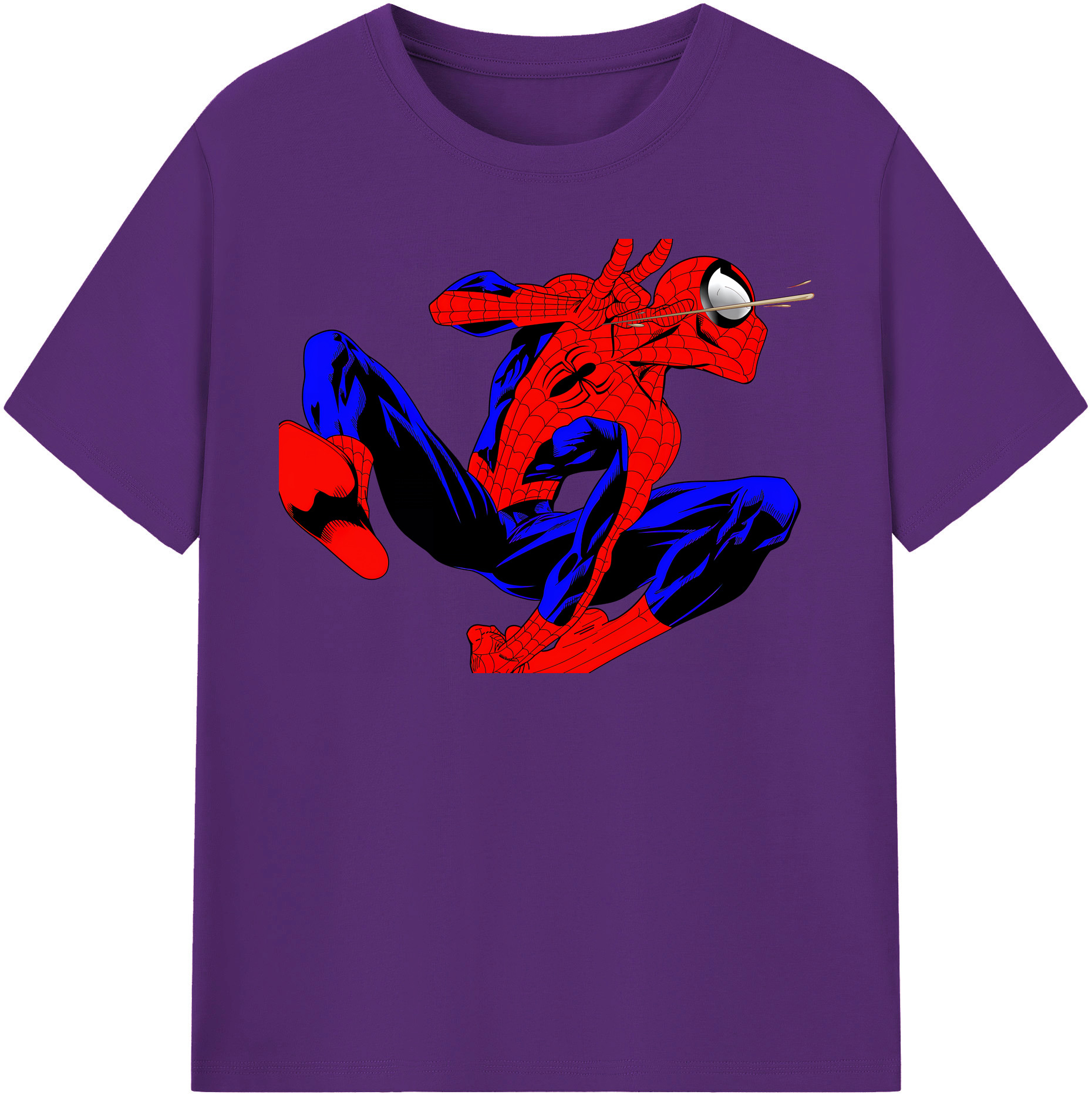 （画像用） Spider Man スパイダーマン 綿100％半袖Tシャツ（フロントプリント）