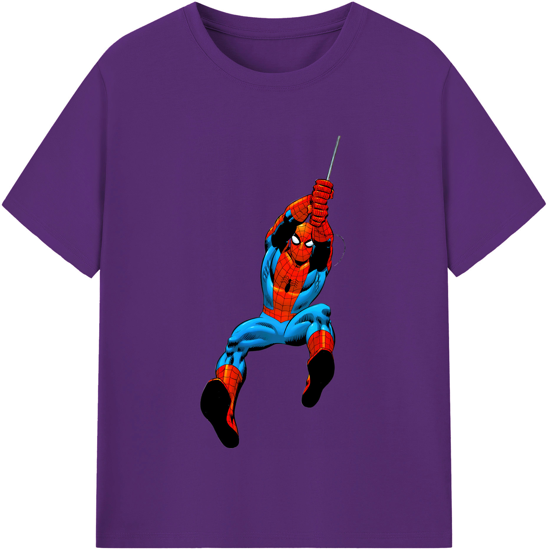 （画像用） Spider Man スパイダーマン 綿100％半袖Tシャツ（フロントプリント）