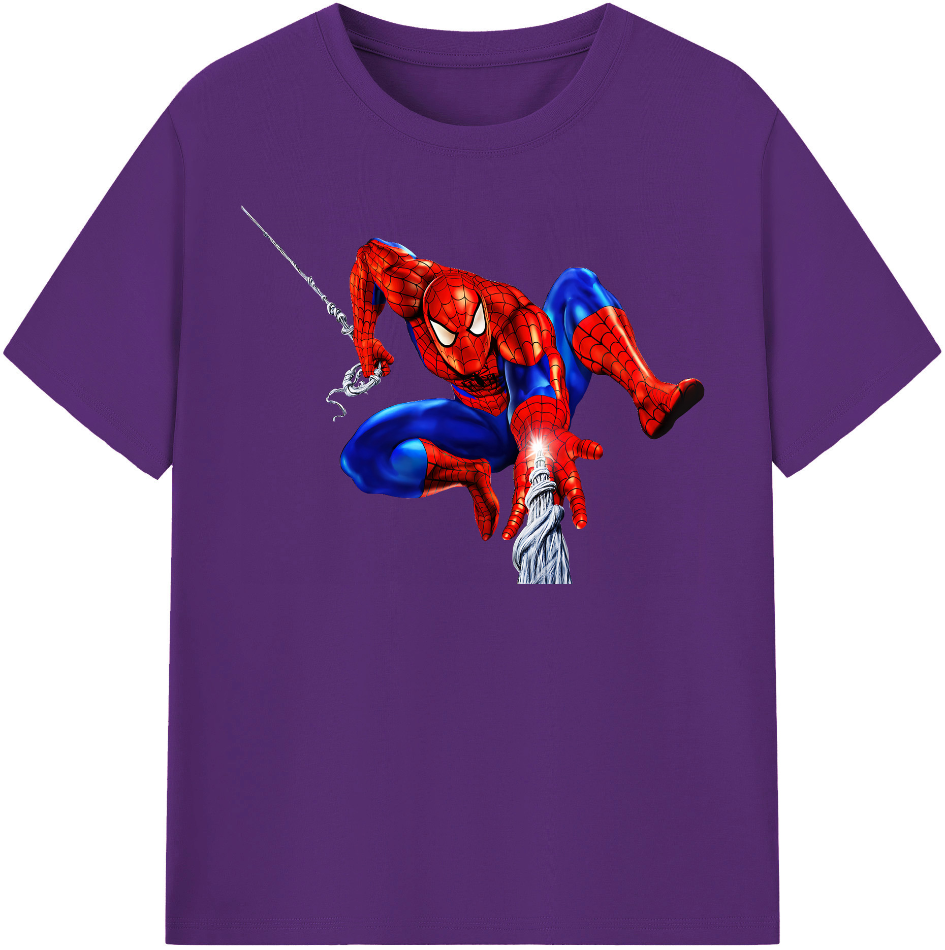（画像用） Spider Man スパイダーマン 綿100％半袖Tシャツ（フロントプリント）