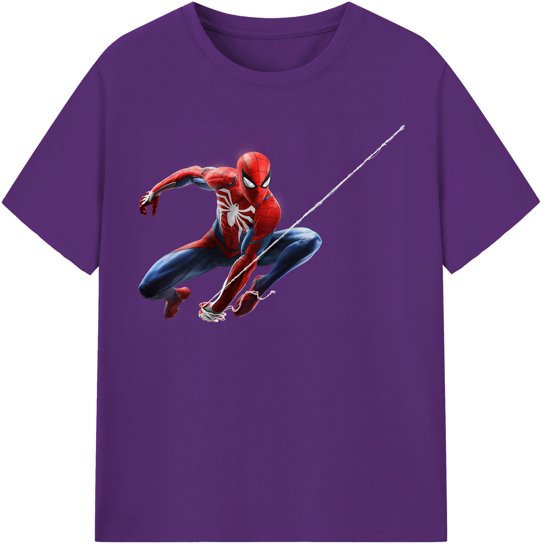 （画像用） Spider Man スパイダーマン 綿100％半袖Tシャツ（フロントプリント）