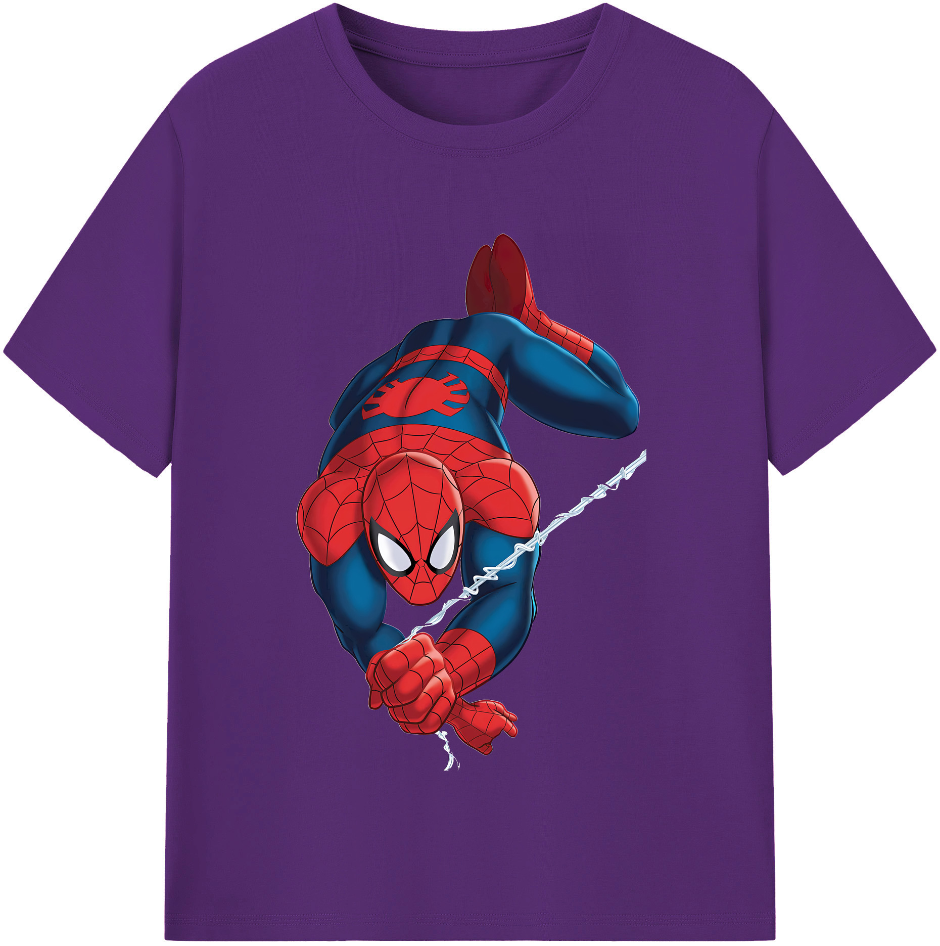 （画像用） Spider Man スパイダーマン 綿100％半袖Tシャツ（フロントプリント）