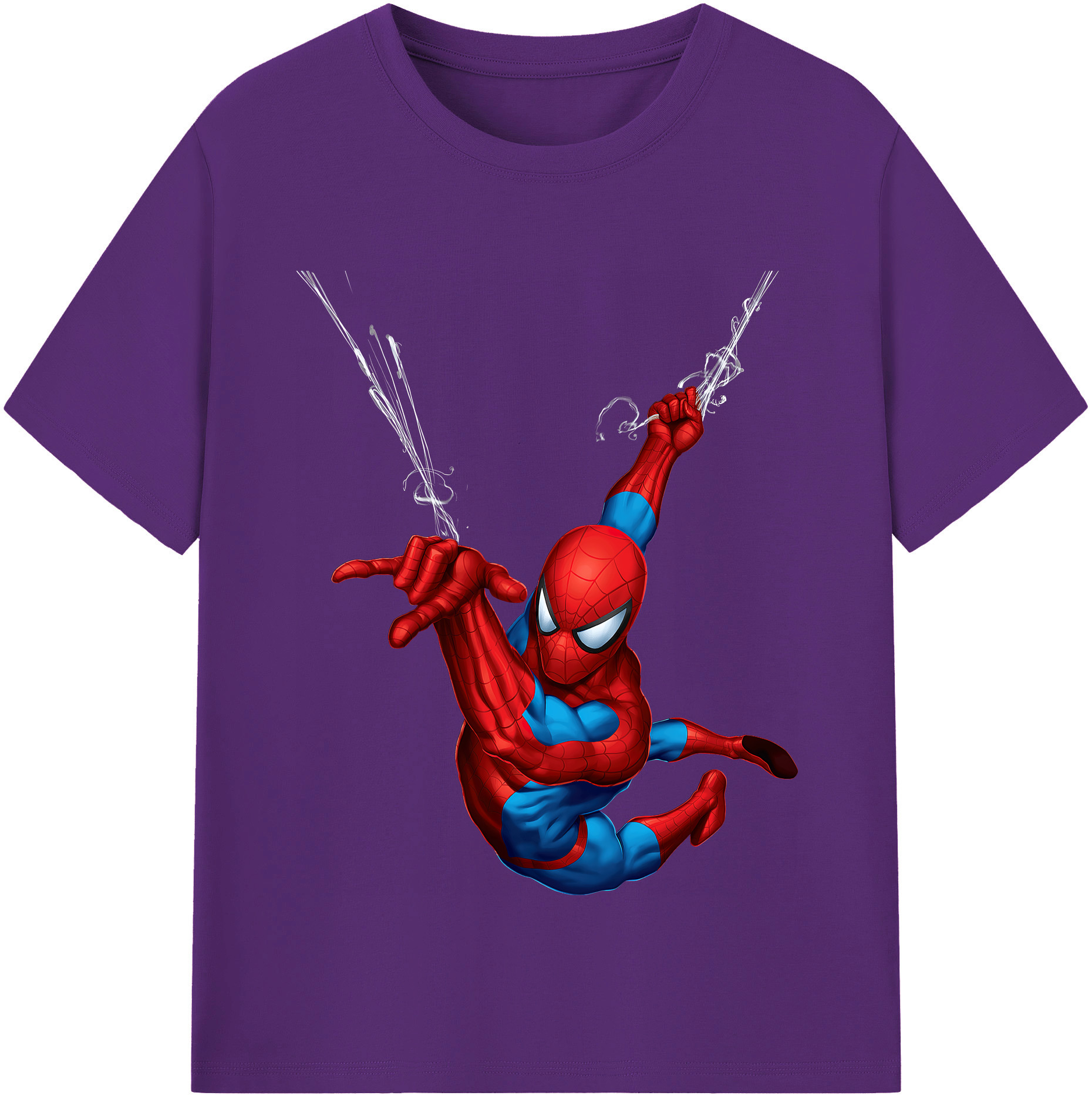 （画像用） Spider Man スパイダーマン 綿100％半袖Tシャツ（フロントプリント）
