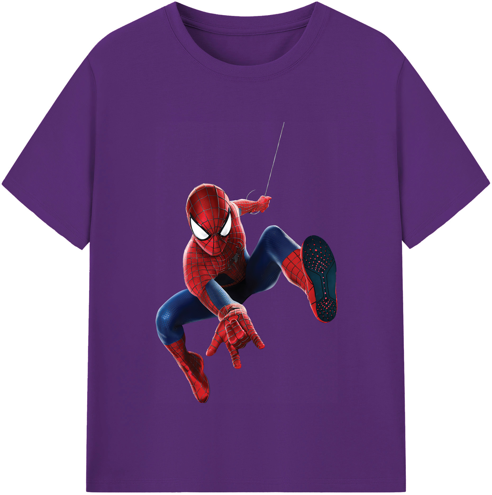 Spider Man スパイダーマン 綿100％半袖Tシャツ（フロントプリント）