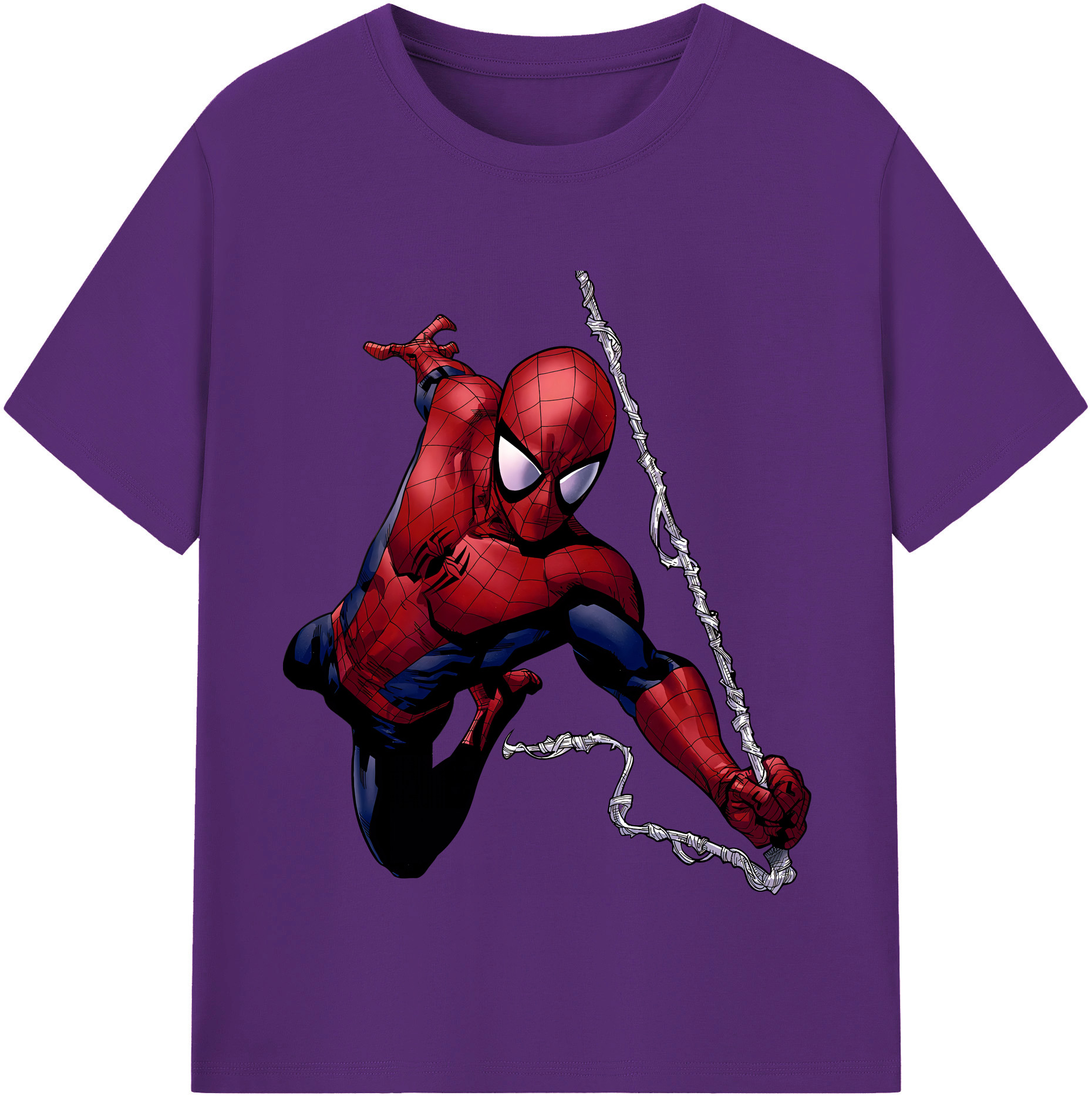 （画像用） Spider Man スパイダーマン 綿100％半袖Tシャツ（フロントプリント）