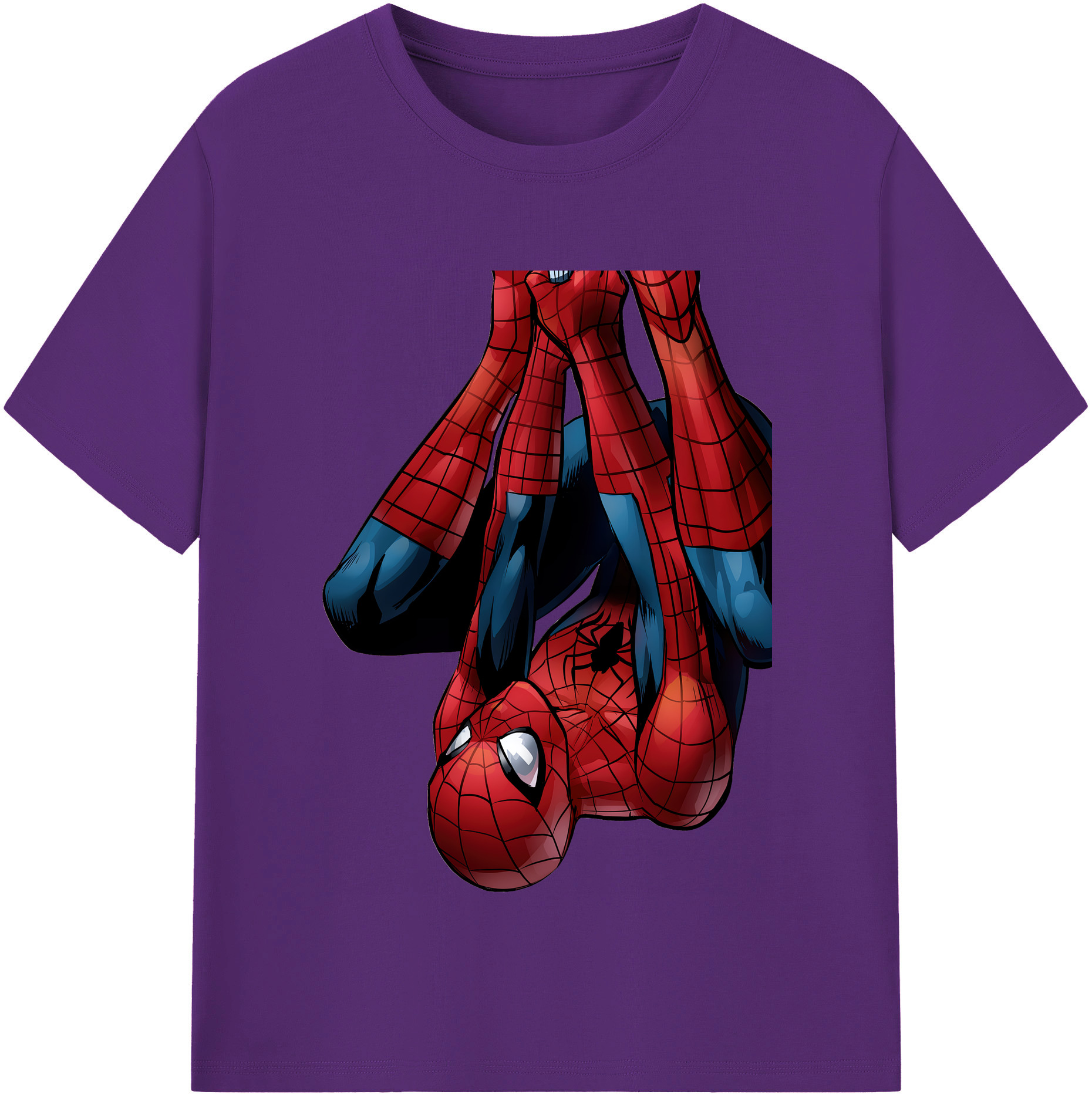 （画像用） Spider Man スパイダーマン 綿100％半袖Tシャツ（フロントプリント）