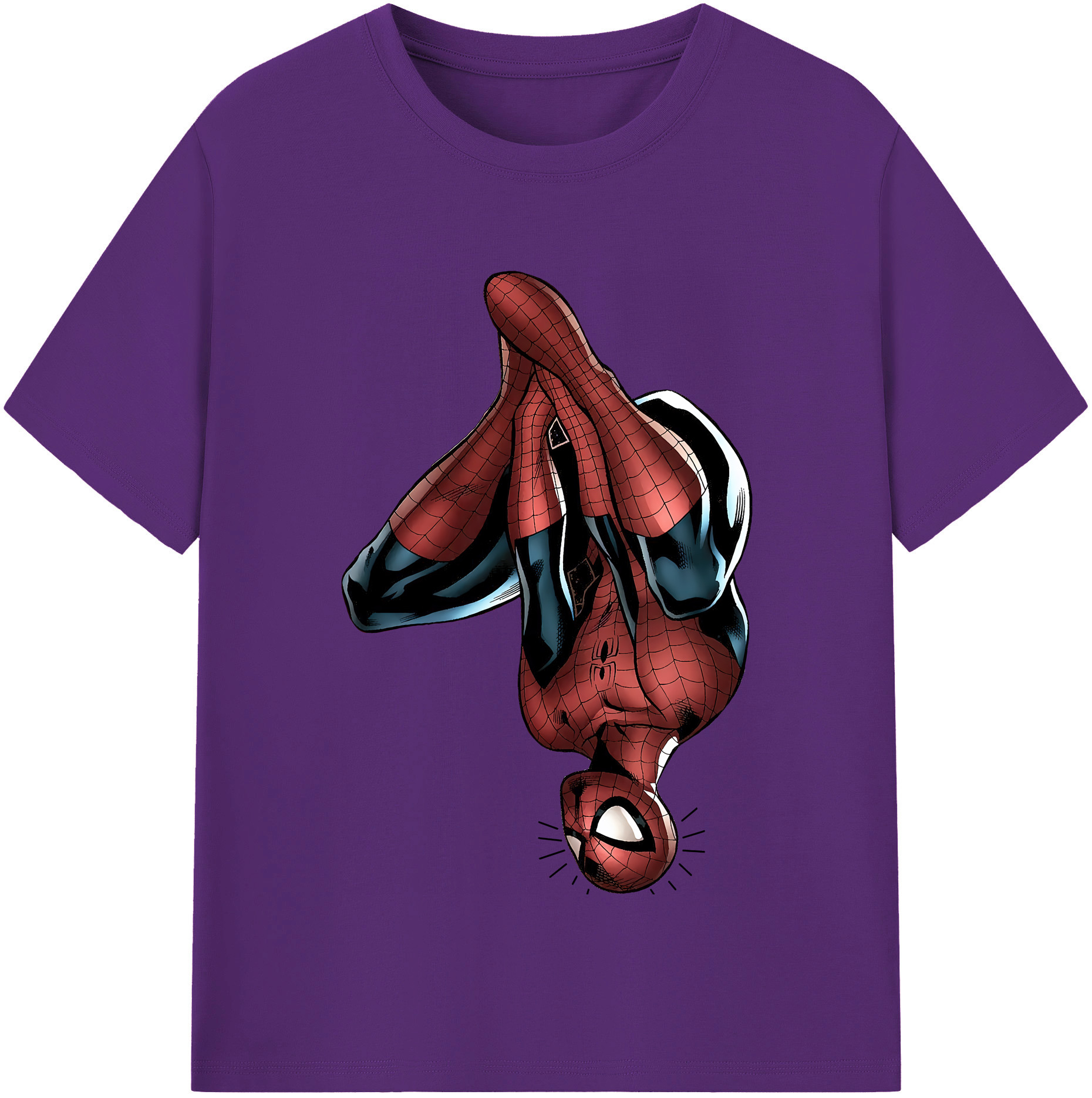 （画像用） Spider Man スパイダーマン 綿100％半袖Tシャツ（フロントプリント）