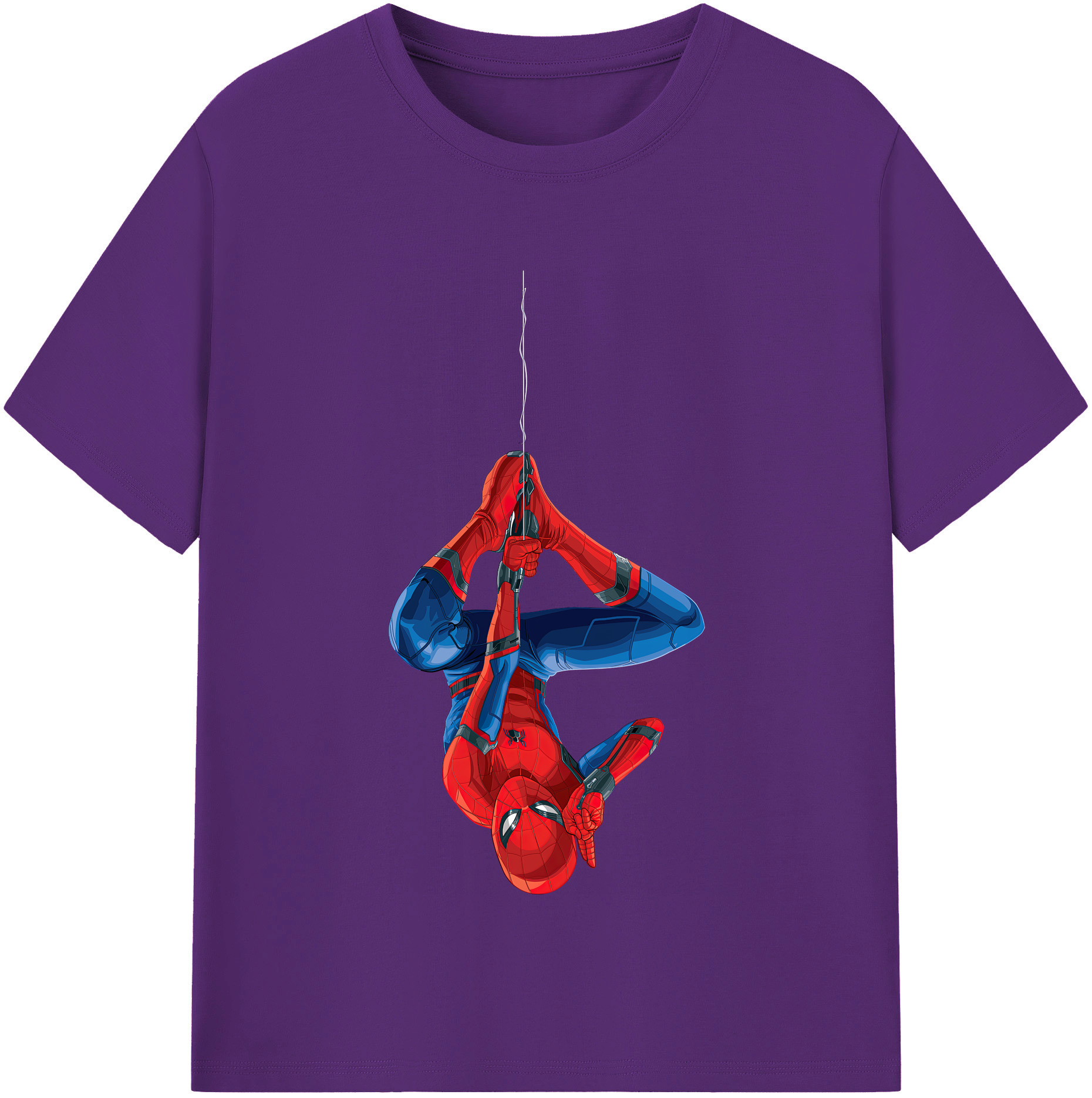 （画像用） Spider Man スパイダーマン 綿100％半袖Tシャツ（フロントプリント）