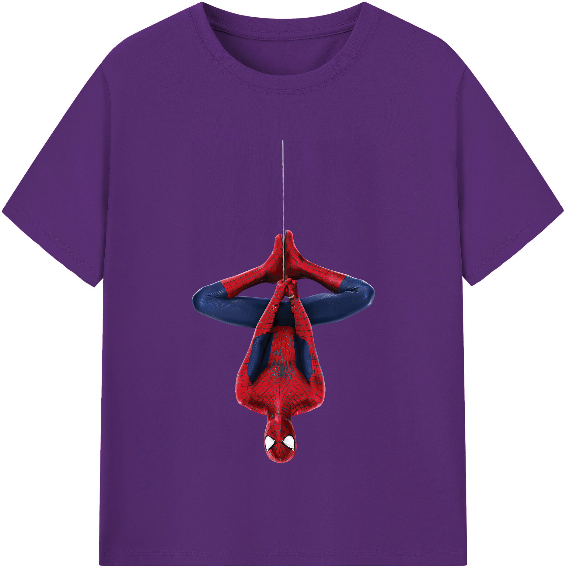 （画像用） Spider Man スパイダーマン 綿100％半袖Tシャツ（フロントプリント）