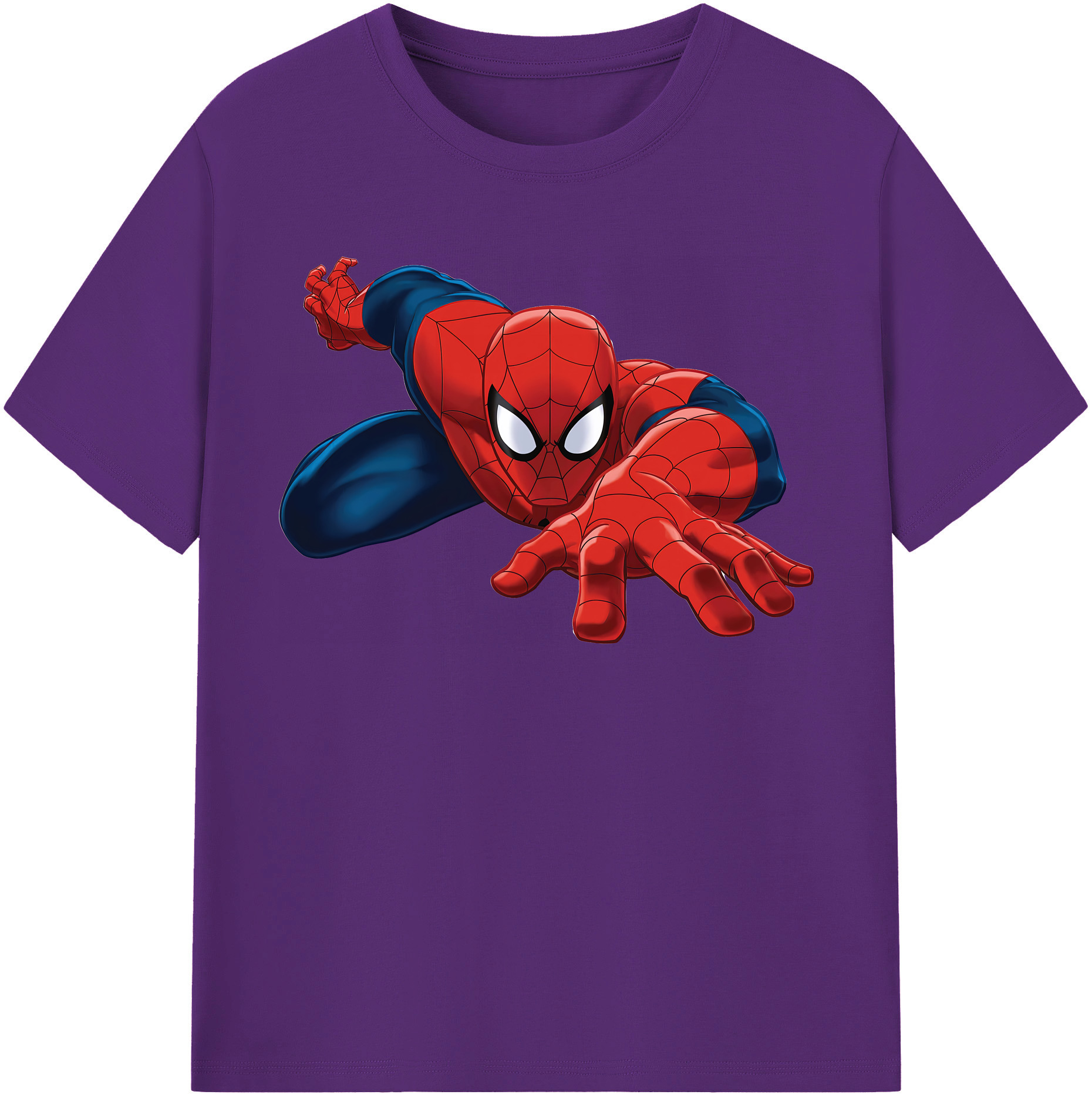 （画像用） Spider Man スパイダーマン 綿100％半袖Tシャツ（フロントプリント）