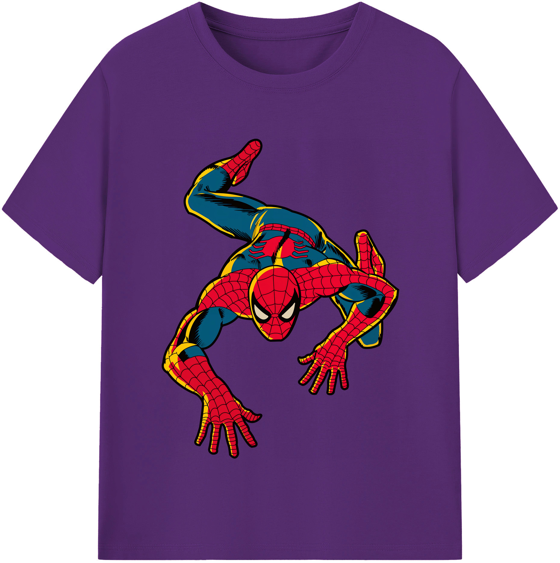 （画像用） Spider Man スパイダーマン 綿100％半袖Tシャツ（フロントプリント）