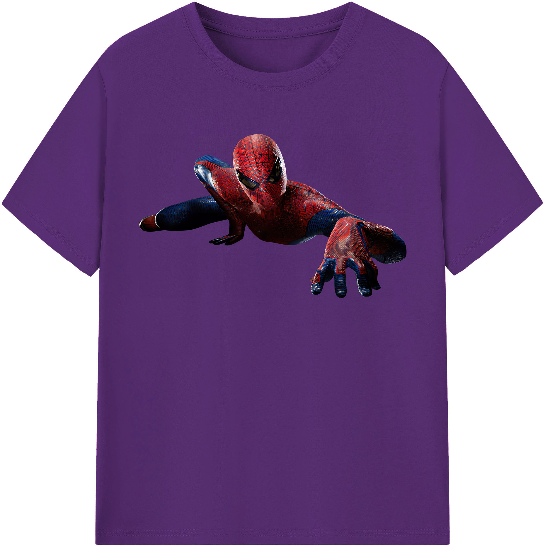 （画像用） Spider Man スパイダーマン 綿100％半袖Tシャツ（フロントプリント）
