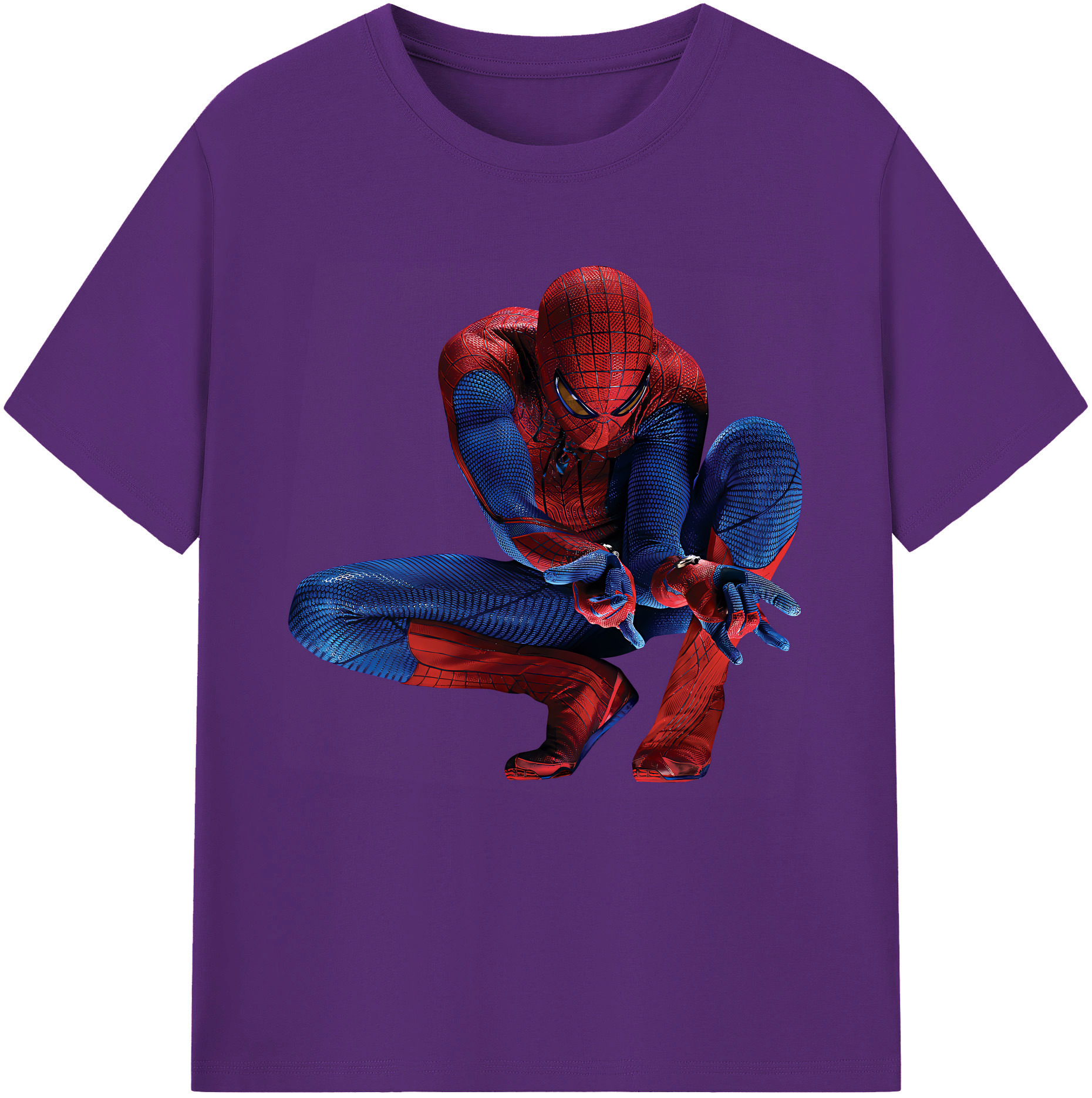 （画像用） Spider Man スパイダーマン 綿100％半袖Tシャツ（フロントプリント）
