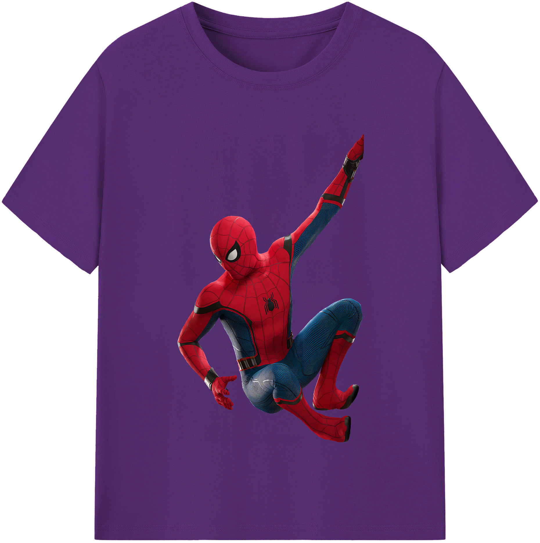 （画像用） Spider Man スパイダーマン 綿100％半袖Tシャツ（フロントプリント）
