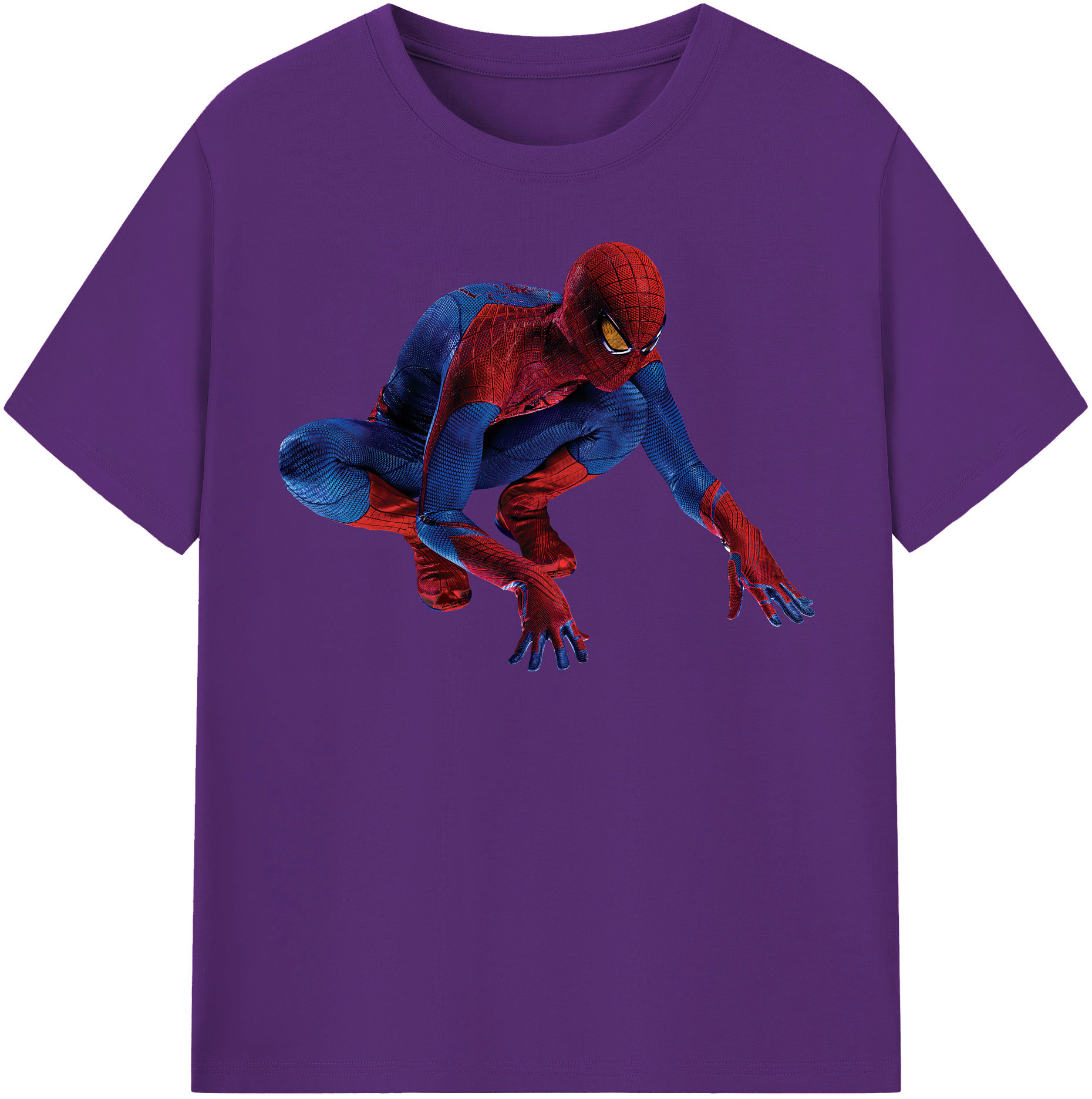 （画像用） Spider Man スパイダーマン 綿100％半袖Tシャツ（フロントプリント）