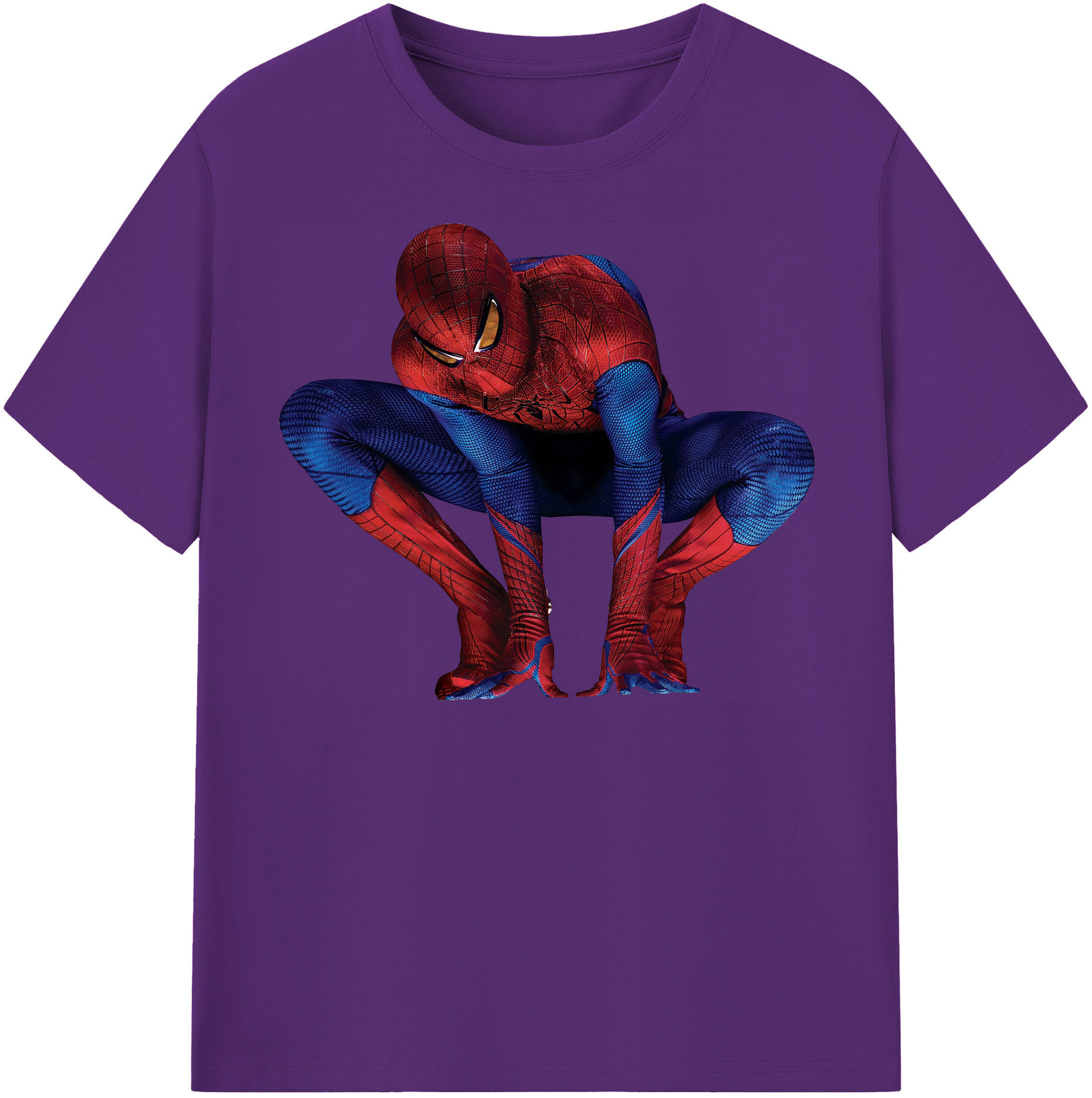 （画像用） Spider Man スパイダーマン 綿100％半袖Tシャツ（フロントプリント）