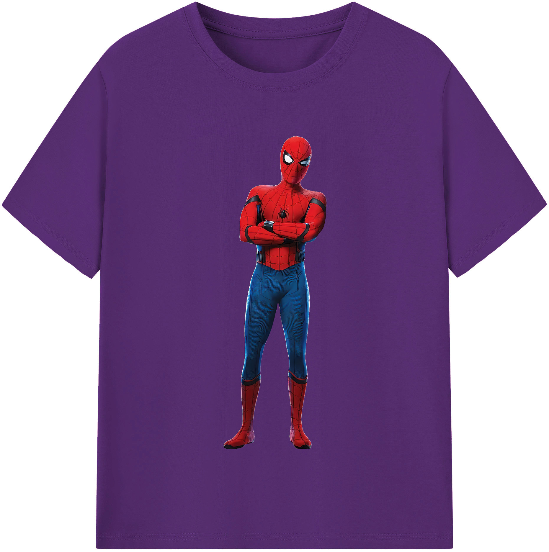 （画像用） Spider Man スパイダーマン 綿100％半袖Tシャツ（フロントプリント）