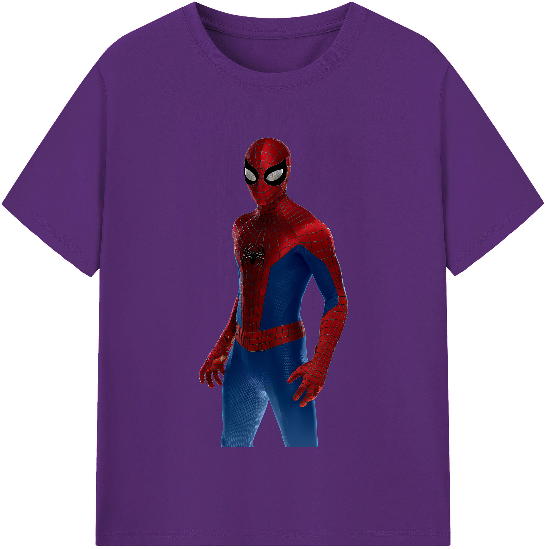 （画像用） Spider Man スパイダーマン 綿100％半袖Tシャツ（フロントプリント）
