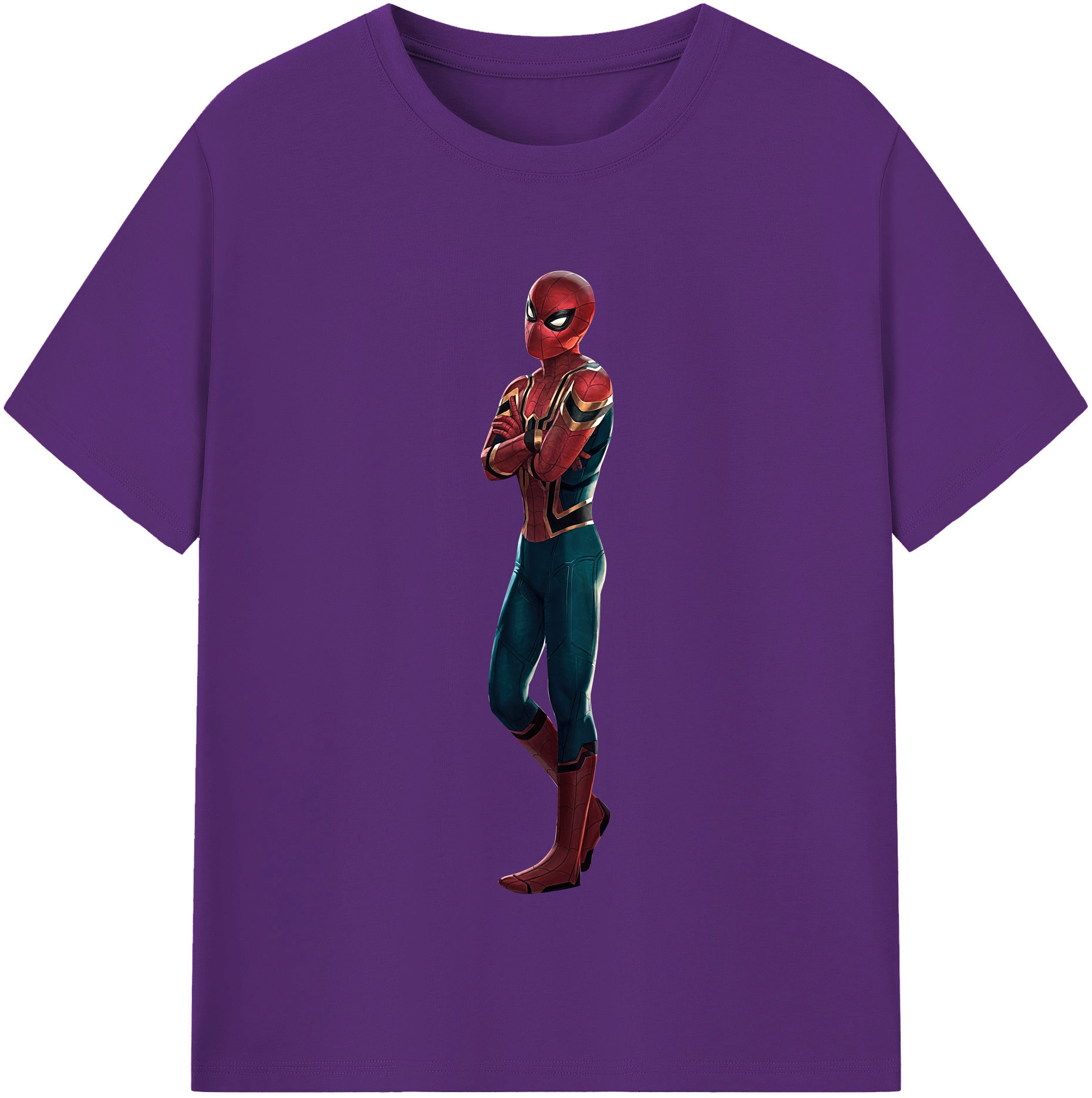 （画像用） Spider Man スパイダーマン 綿100％半袖Tシャツ（フロントプリント）