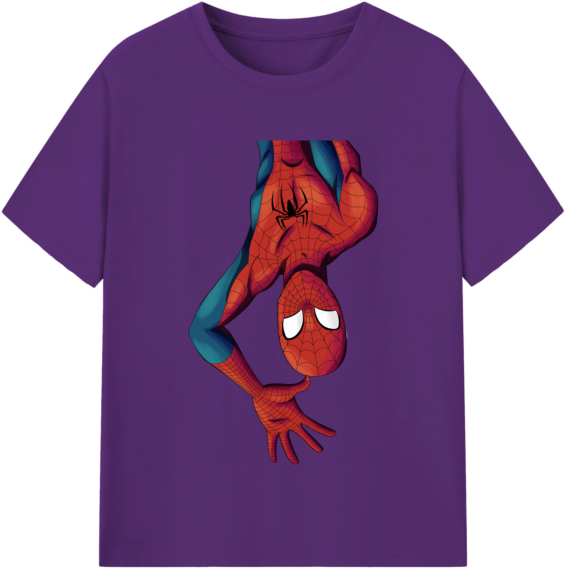 （画像用） Spider Man スパイダーマン 綿100％半袖Tシャツ（フロントプリント）