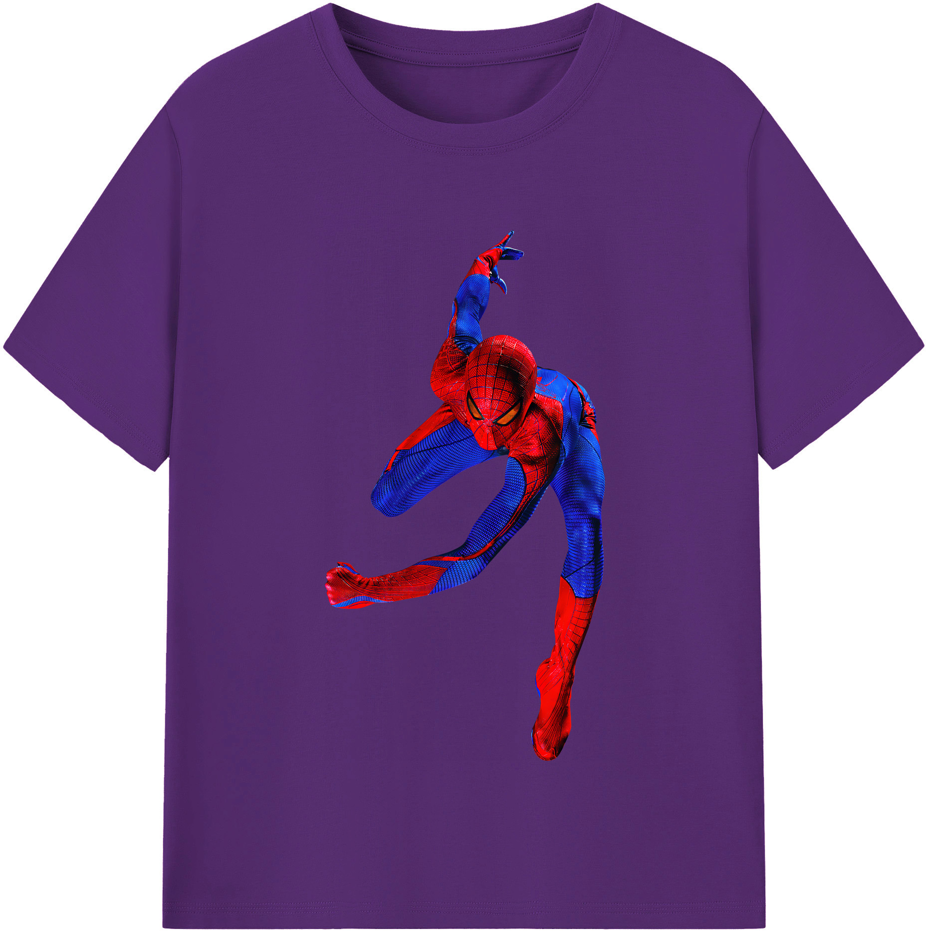 （画像用） Spider Man スパイダーマン 綿100％半袖Tシャツ（フロントプリント）
