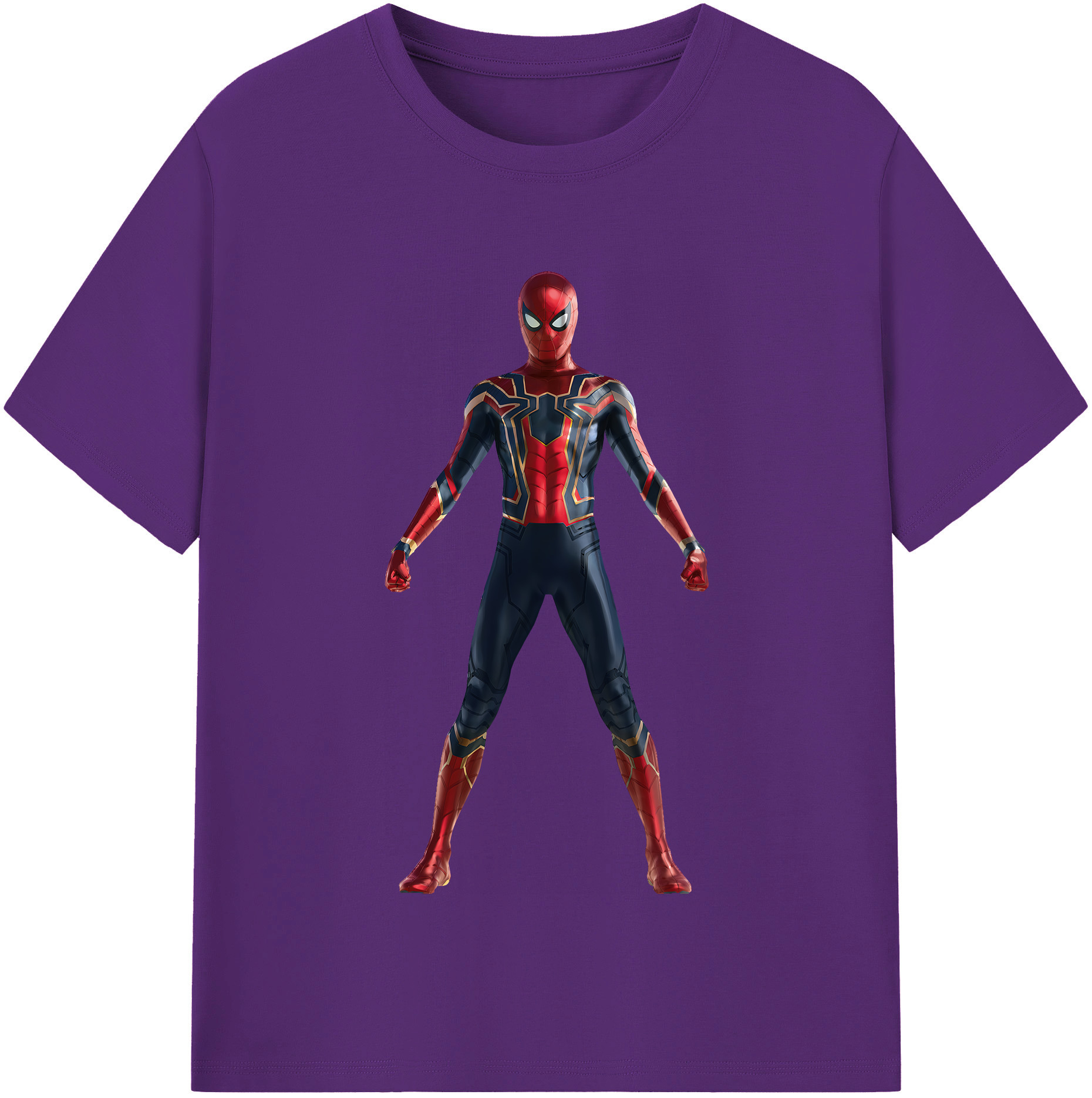 （画像用） Spider Man スパイダーマン 綿100％半袖Tシャツ（フロントプリント）