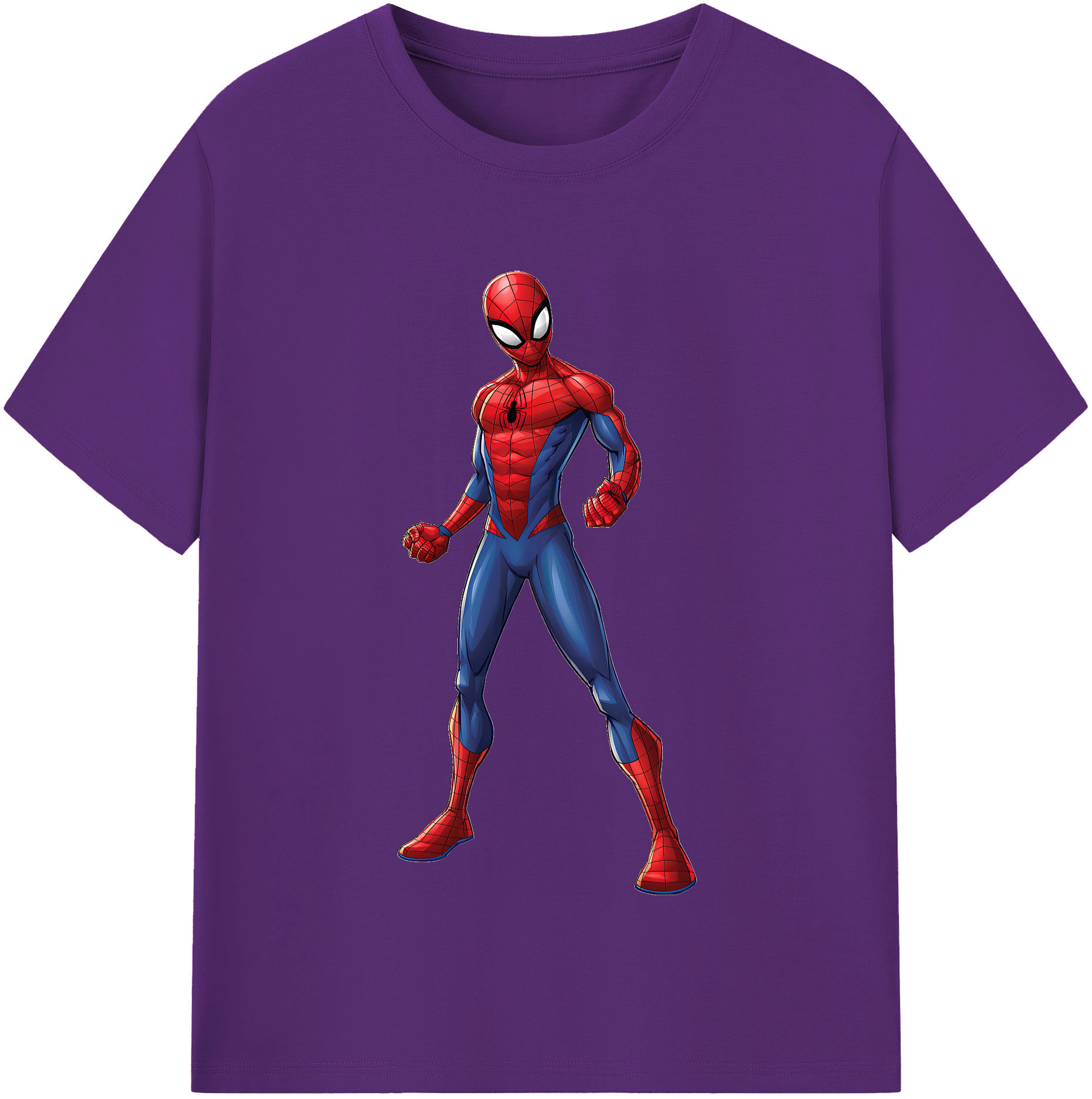 （画像用） Spider Man スパイダーマン 綿100％半袖Tシャツ（フロントプリント）