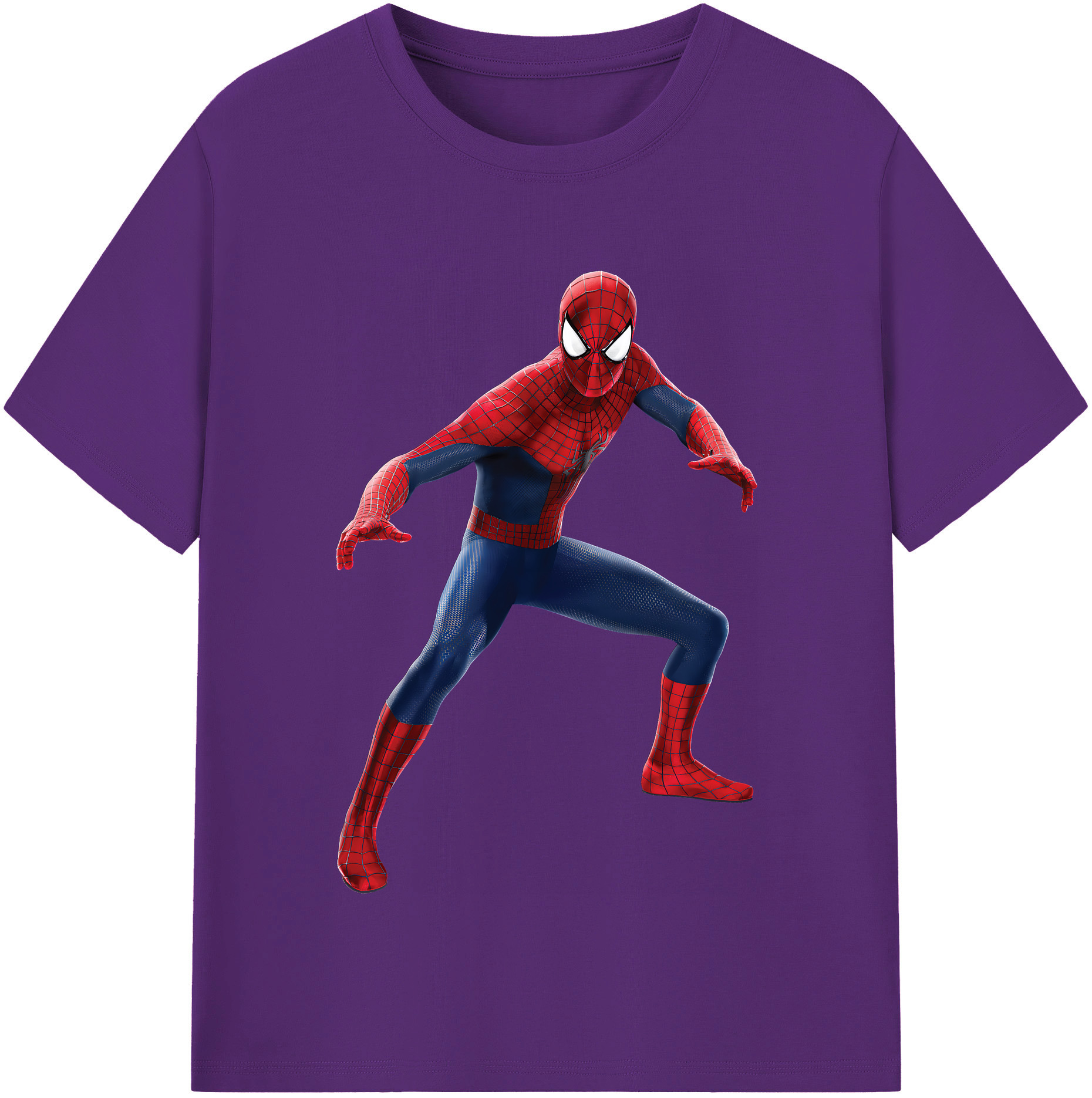 （画像用） Spider Man スパイダーマン 綿100％半袖Tシャツ（フロントプリント）