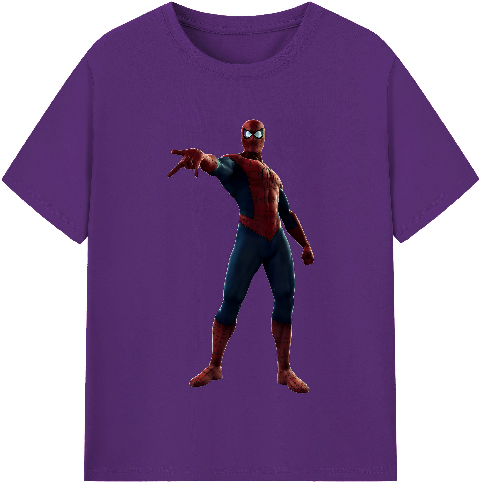 （画像用） Spider Man スパイダーマン 綿100％半袖Tシャツ（フロントプリント）