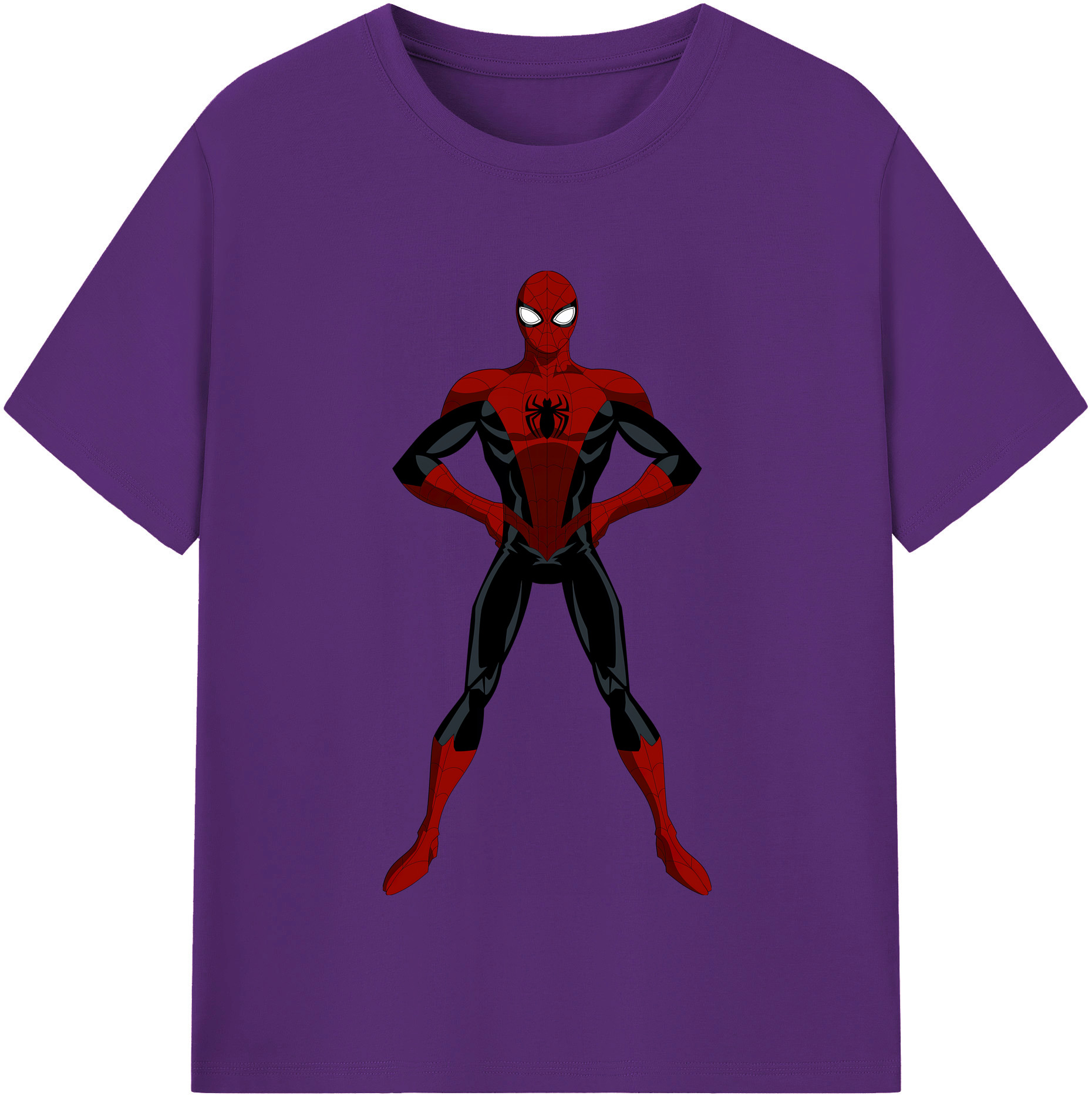 （画像用） Spider Man スパイダーマン 綿100％半袖Tシャツ（フロントプリント）