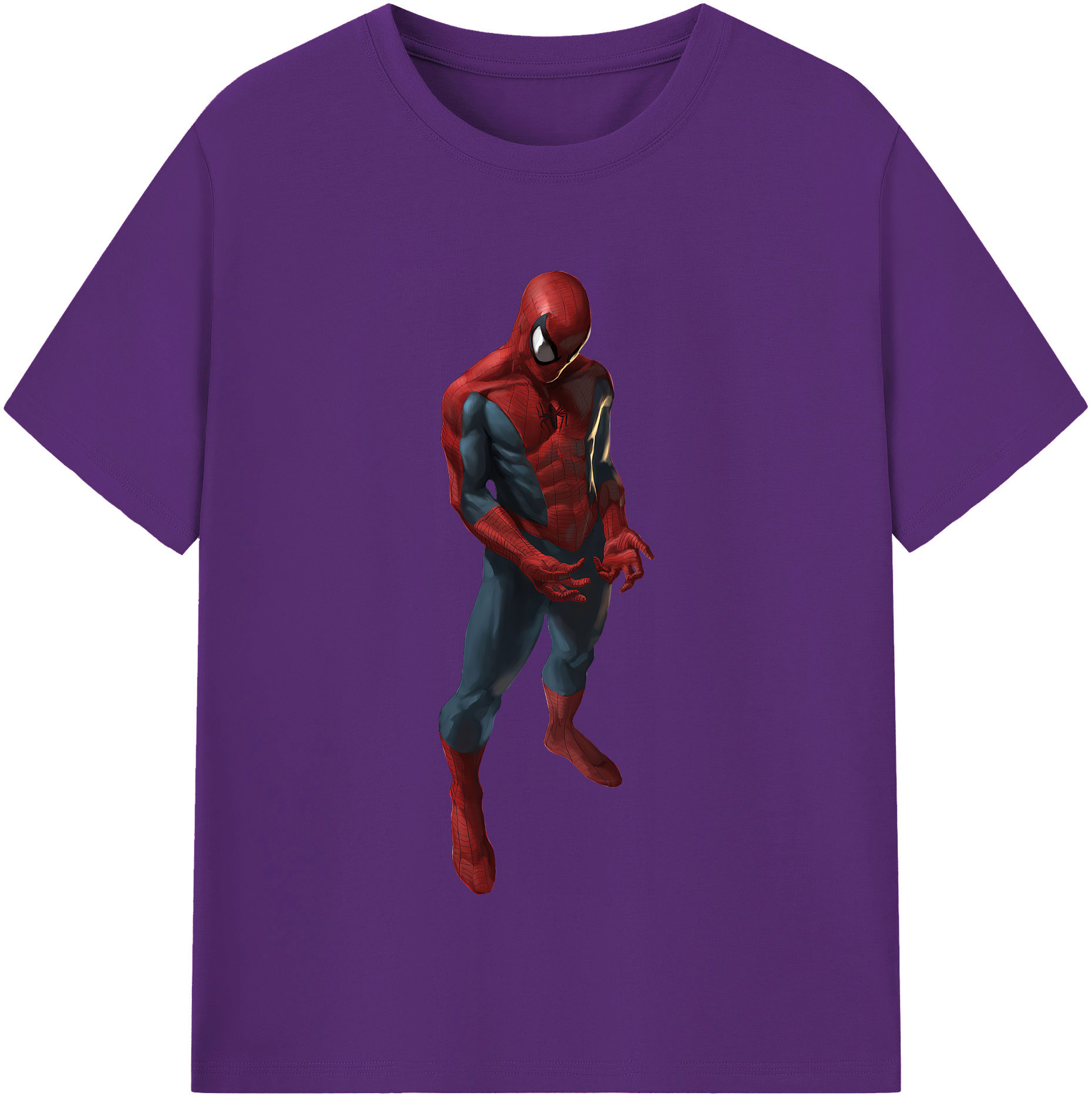 （画像用） Spider Man スパイダーマン 綿100％半袖Tシャツ（フロントプリント）