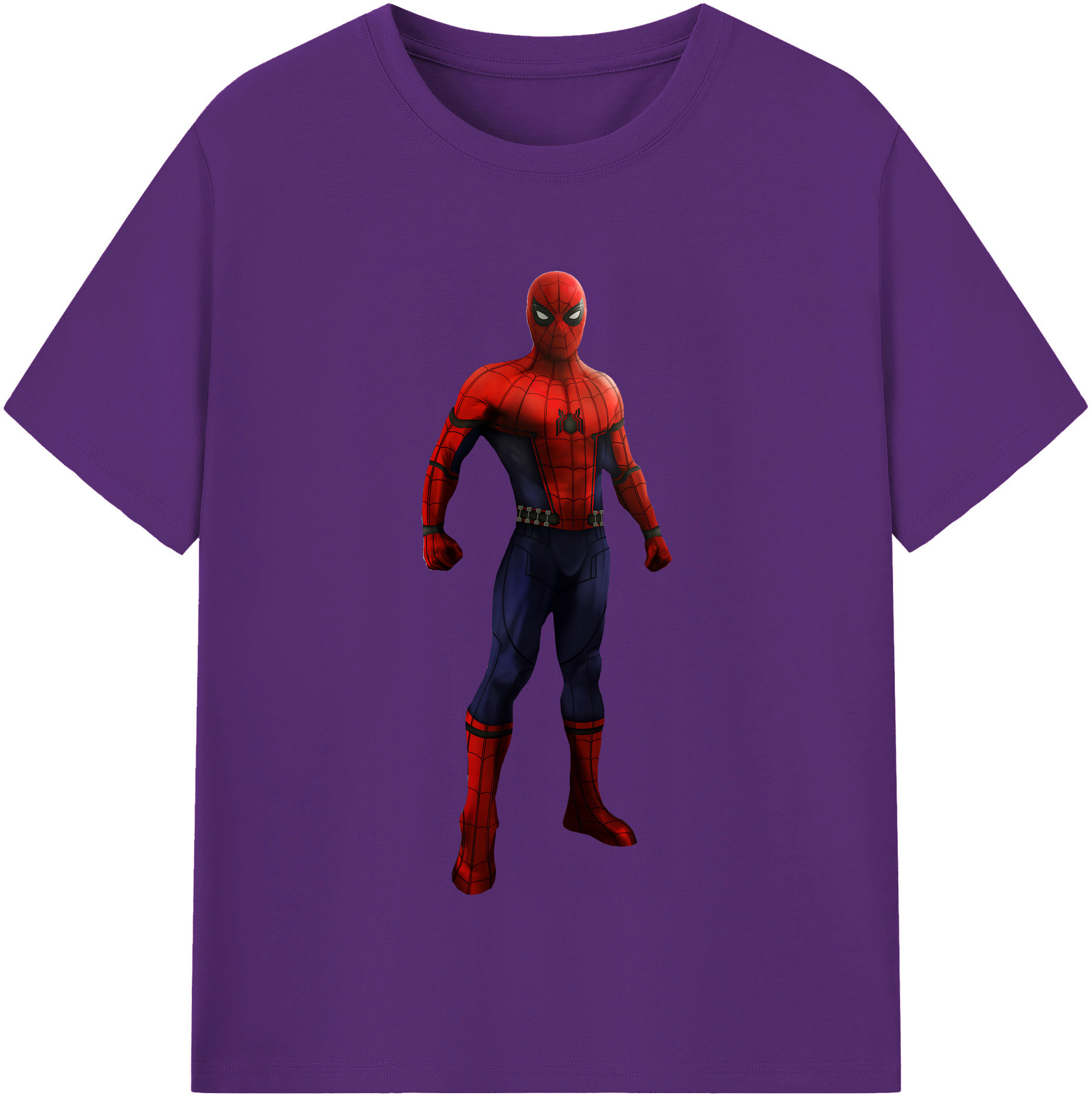 （画像用） Spider Man スパイダーマン 綿100％半袖Tシャツ（フロントプリント）