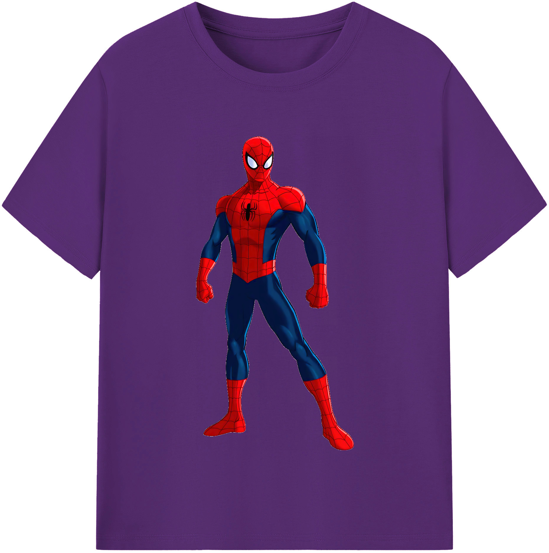 （画像用） Spider Man スパイダーマン 綿100％半袖Tシャツ（フロントプリント）