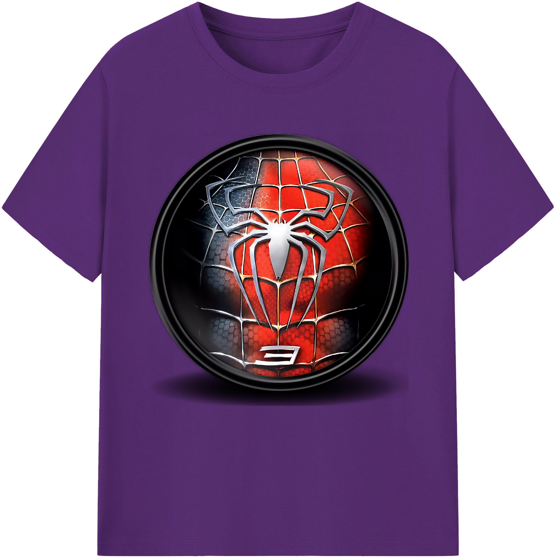 （画像用） Spider Man スパイダーマン 綿100％半袖Tシャツ（フロントプリント）