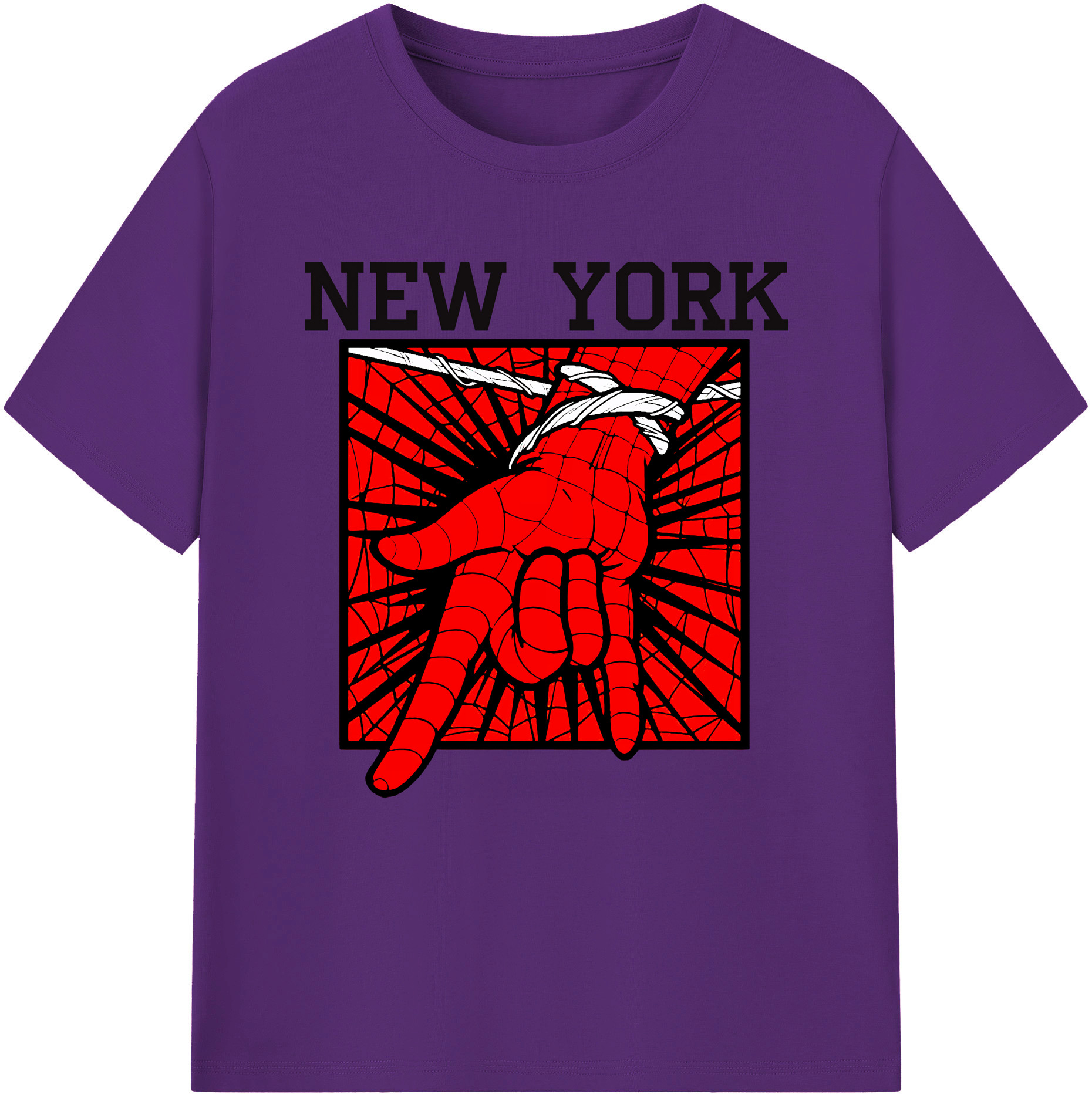 （画像用） Spider Man スパイダーマン 綿100％半袖Tシャツ（フロントプリント）