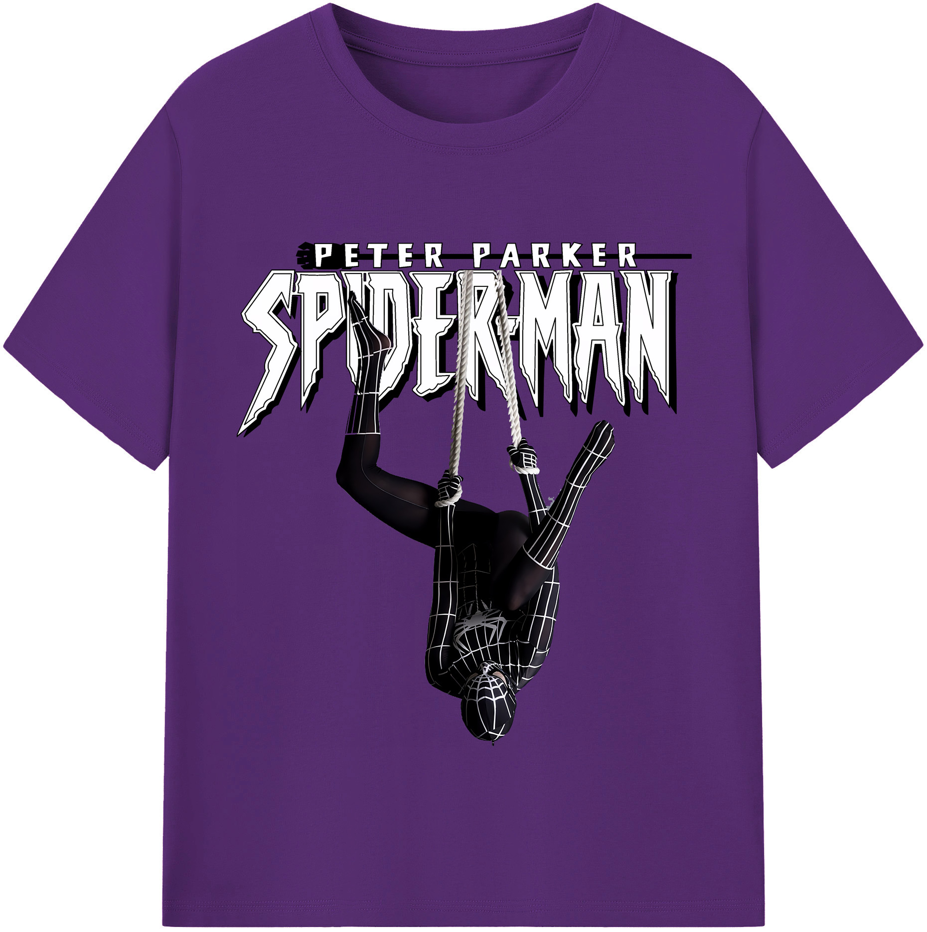 （画像用） Spider Man スパイダーマン 綿100％半袖Tシャツ（フロントプリント）
