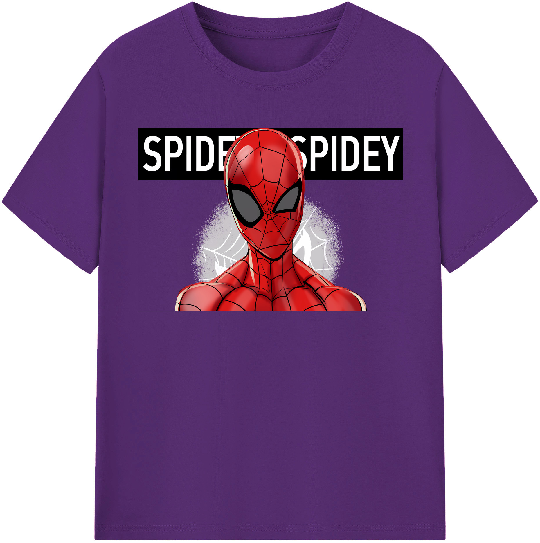 （画像用） Spider Man スパイダーマン 綿100％半袖Tシャツ（フロントプリント）