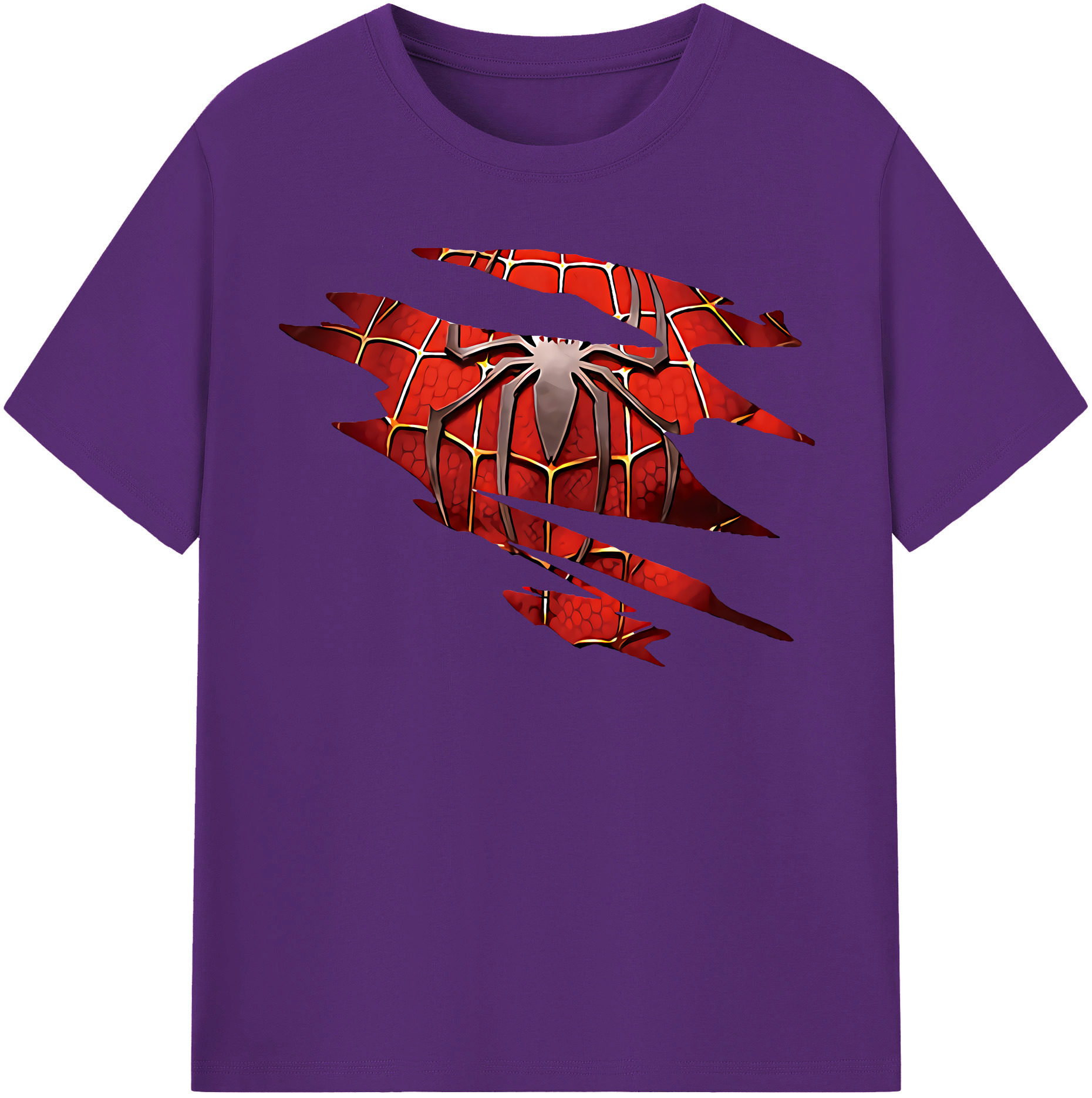 （画像用） Spider Man スパイダーマン 綿100％半袖Tシャツ（フロントプリント）
