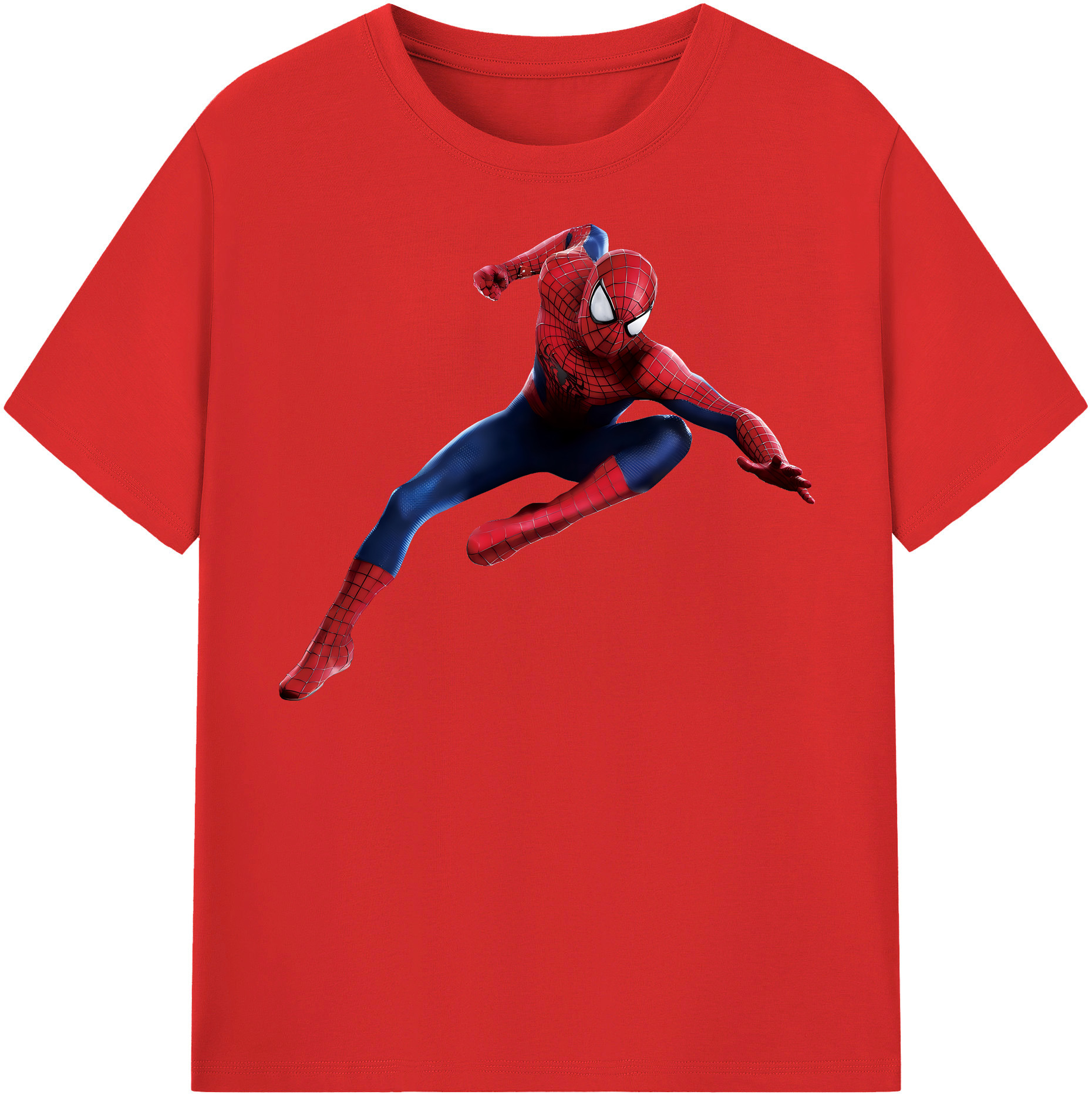 （画像用） Spider Man スパイダーマン 綿100％半袖Tシャツ（フロントプリント）
