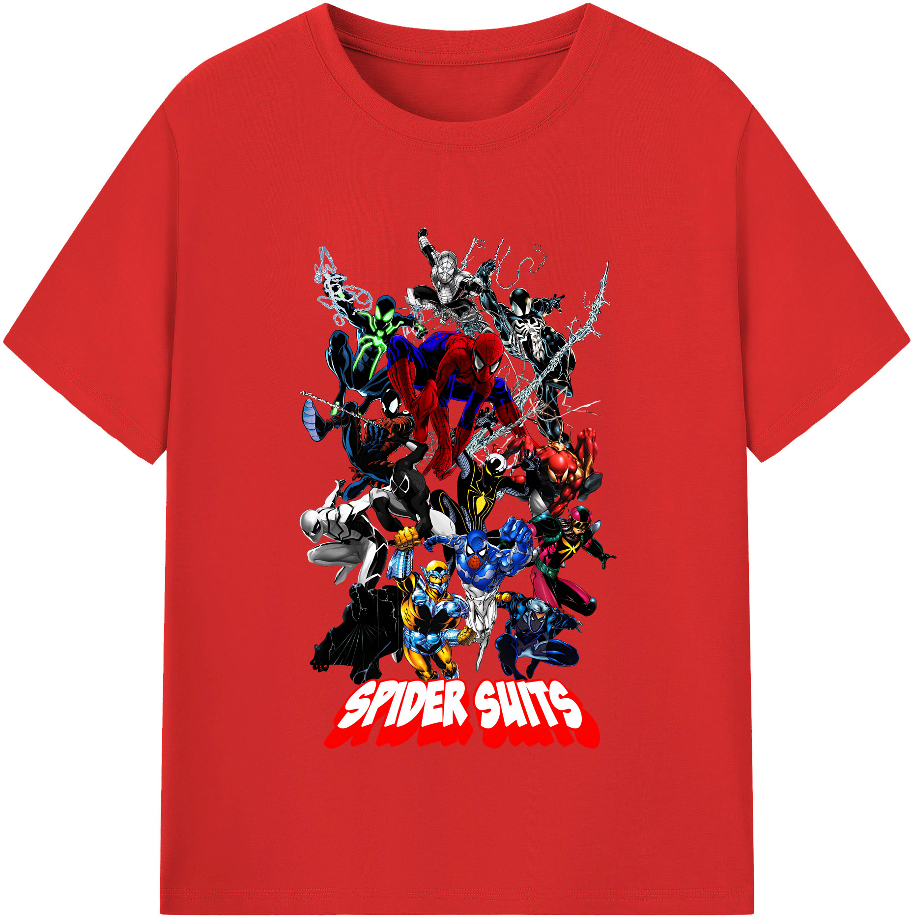 （画像用） Spider Man スパイダーマン 綿100％半袖Tシャツ（フロントプリント）