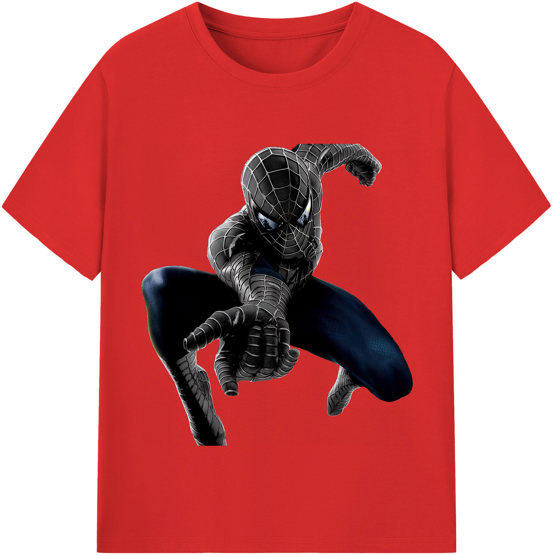（画像用） Spider Man スパイダーマン 綿100％半袖Tシャツ（フロントプリント）