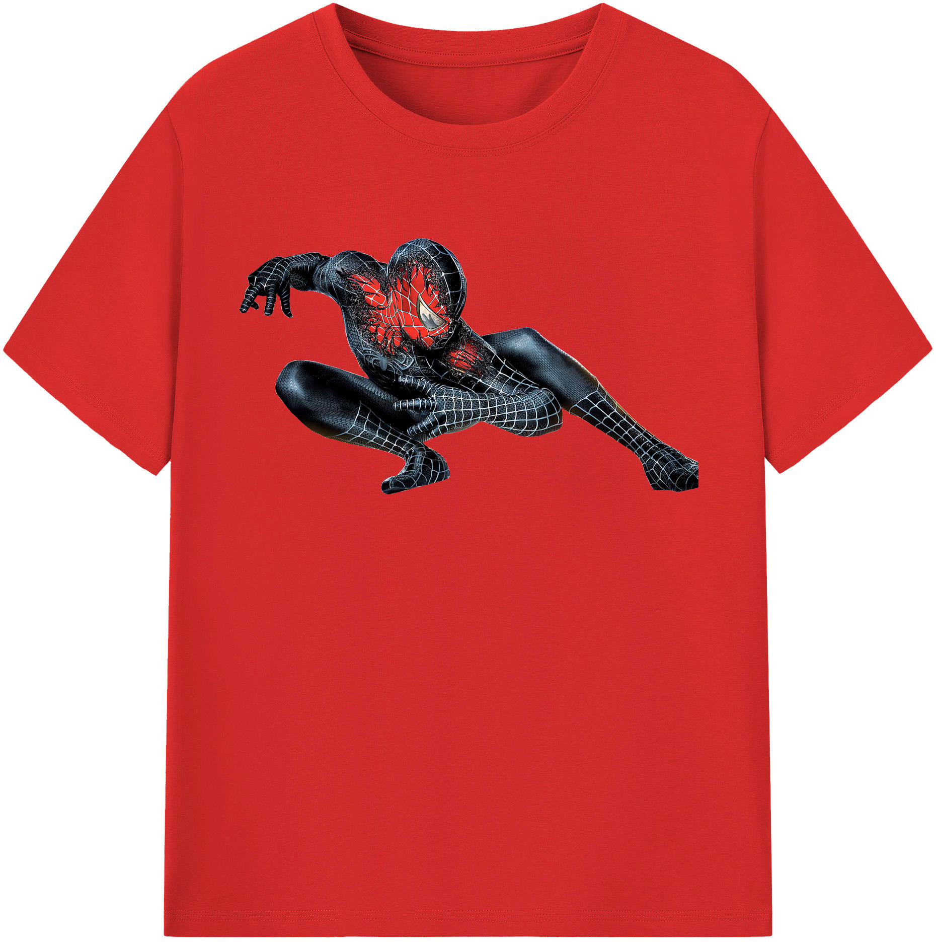 （画像用） Spider Man スパイダーマン 綿100％半袖Tシャツ（フロントプリント）