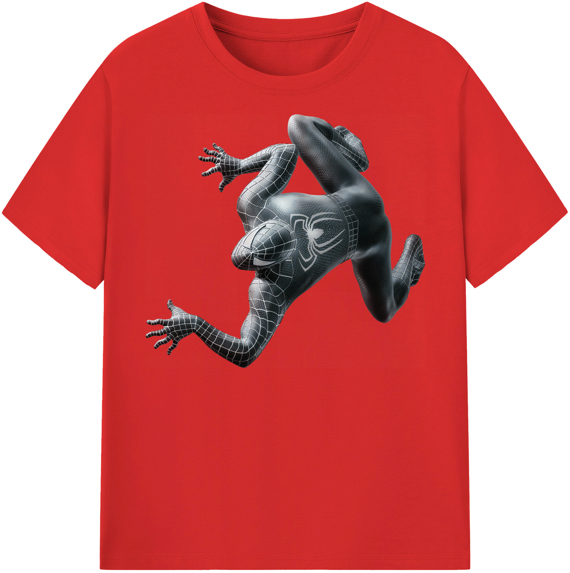 （画像用） Spider Man スパイダーマン 綿100％半袖Tシャツ（フロントプリント）