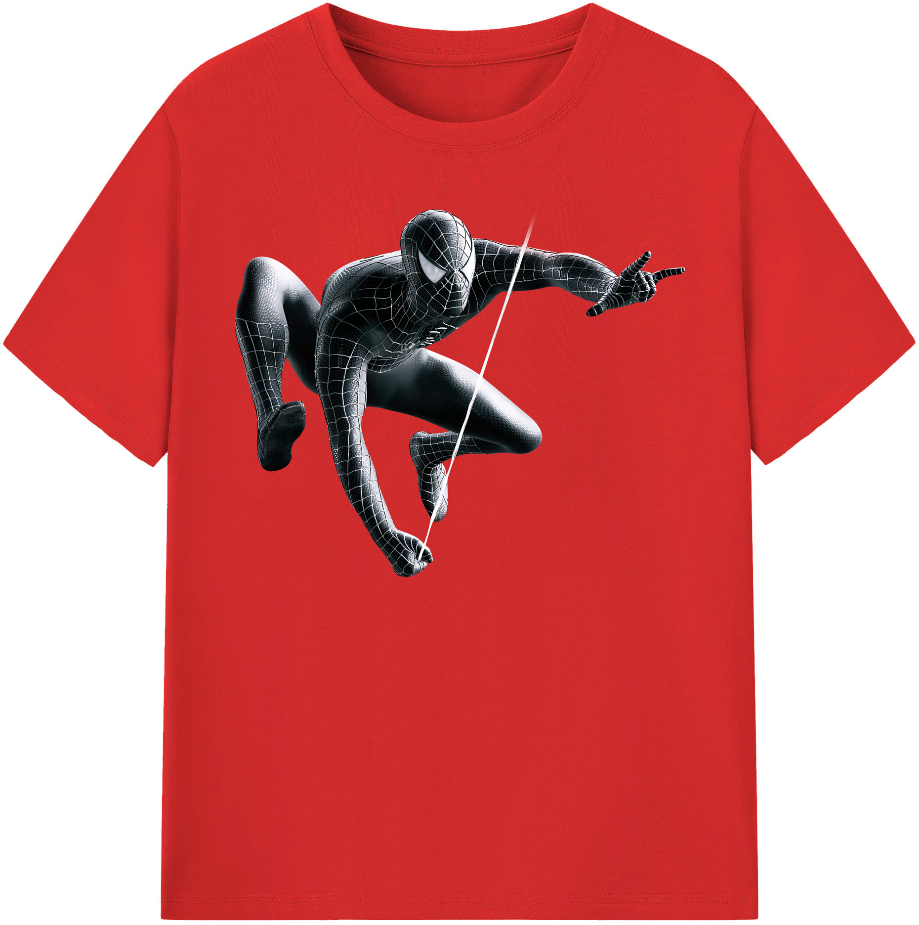 （画像用） Spider Man スパイダーマン 綿100％半袖Tシャツ（フロントプリント）
