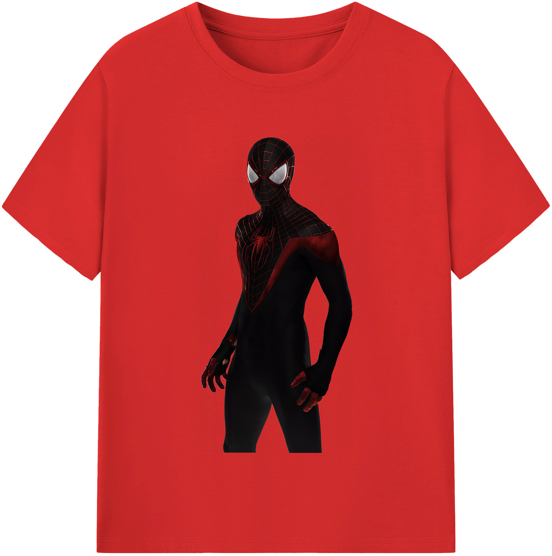 （画像用） Spider Man スパイダーマン 綿100％半袖Tシャツ（フロントプリント）