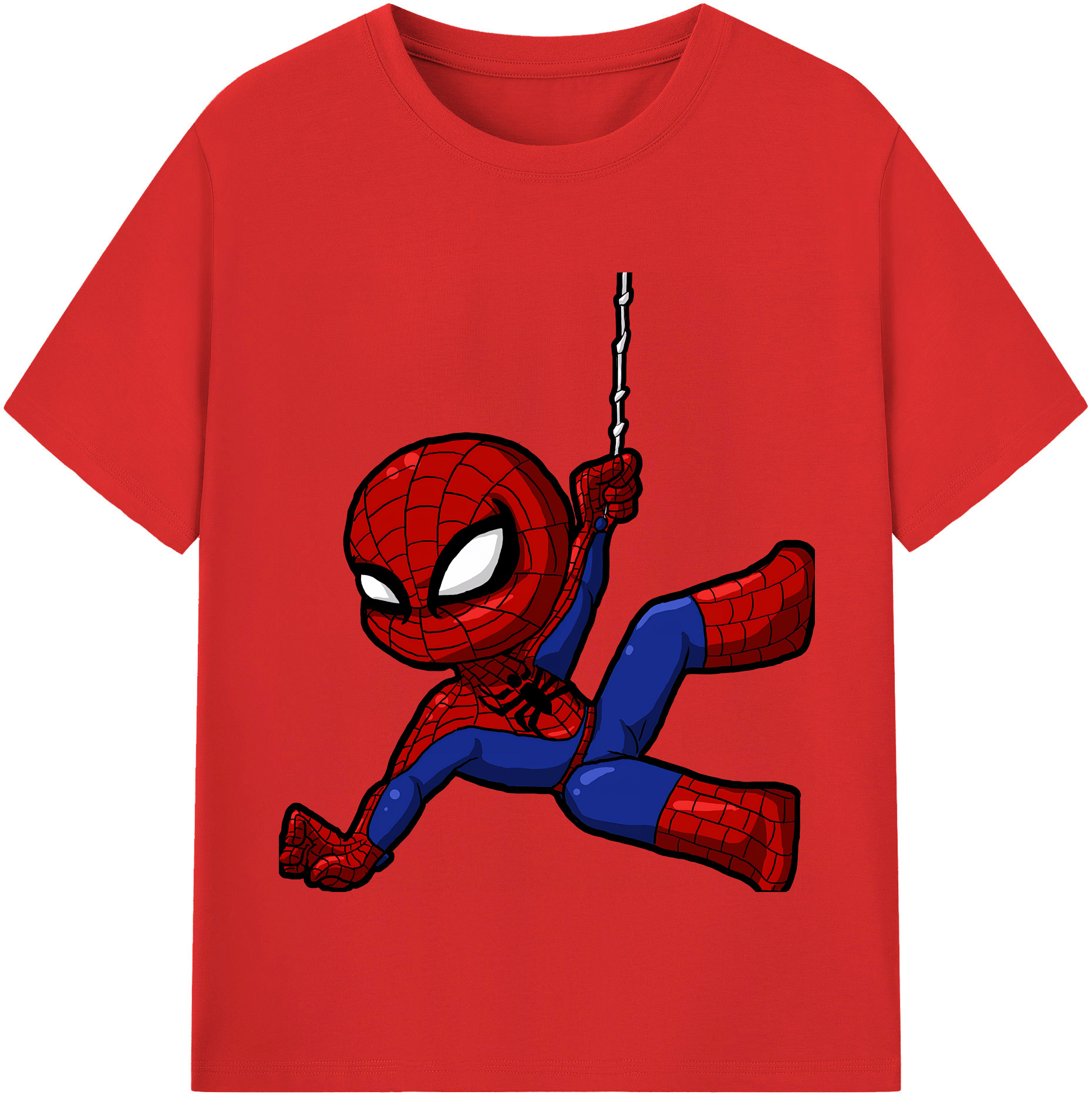 （画像用） Spider Man スパイダーマン 綿100％半袖Tシャツ（フロントプリント）