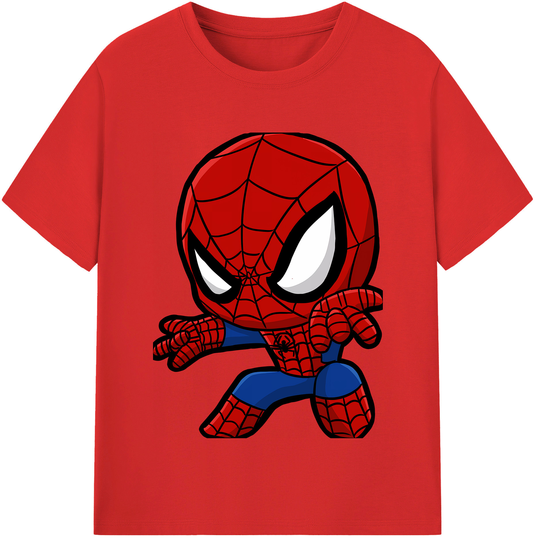 （画像用） Spider Man スパイダーマン 綿100％半袖Tシャツ（フロントプリント）