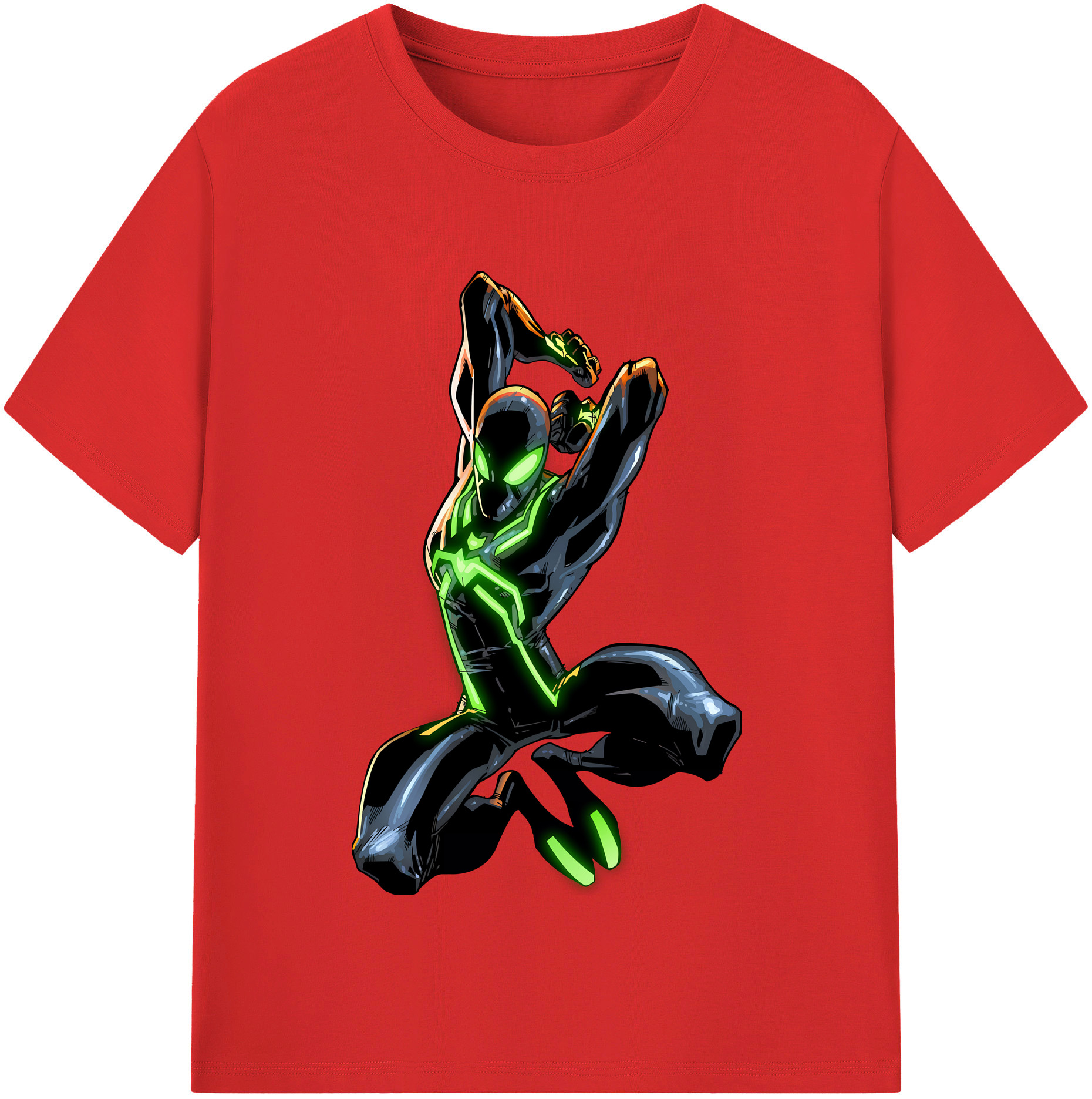 （画像用） Spider Man スパイダーマン 綿100％半袖Tシャツ（フロントプリント）