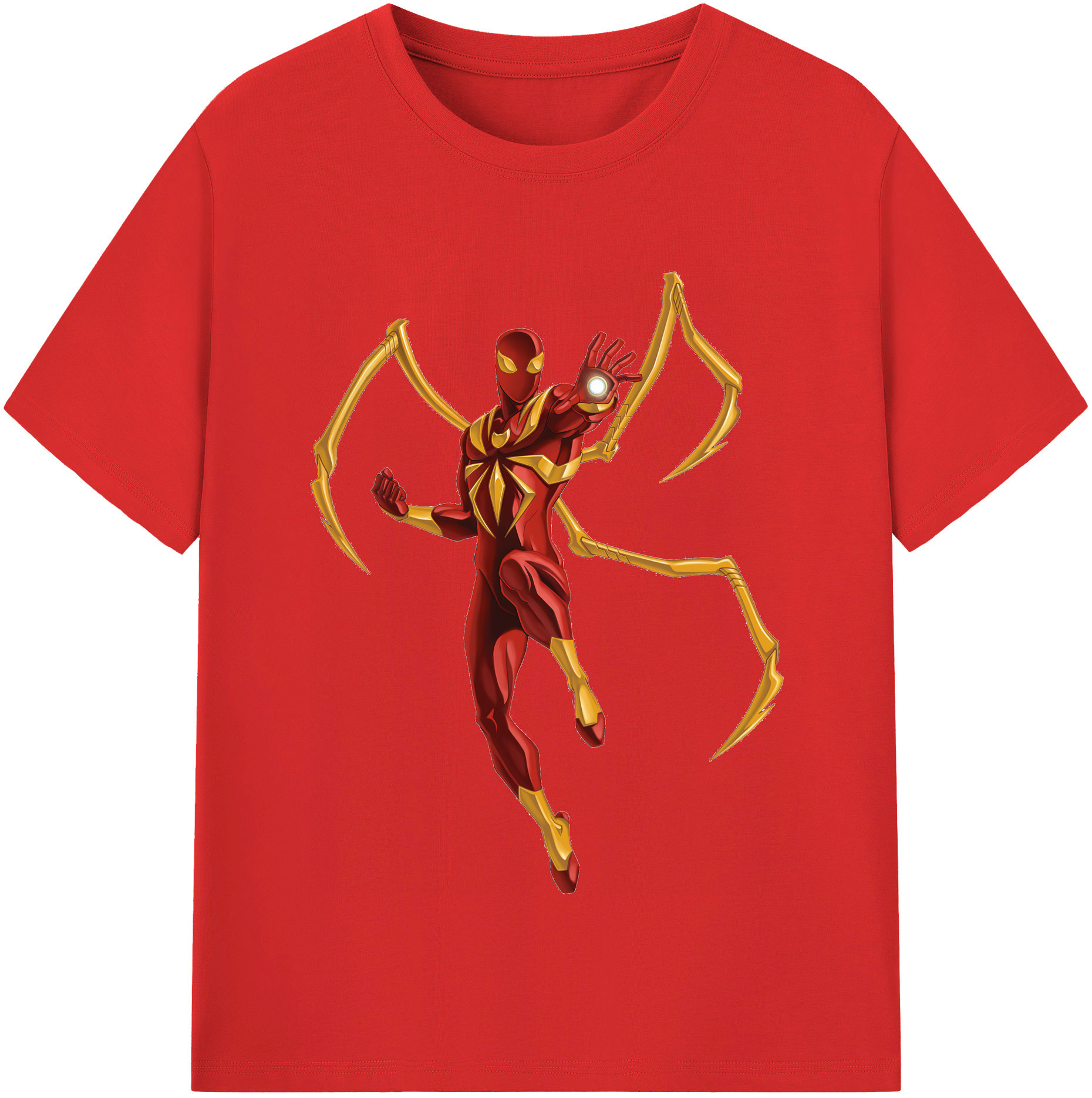 （画像用） Spider Man スパイダーマン 綿100％半袖Tシャツ（フロントプリント）