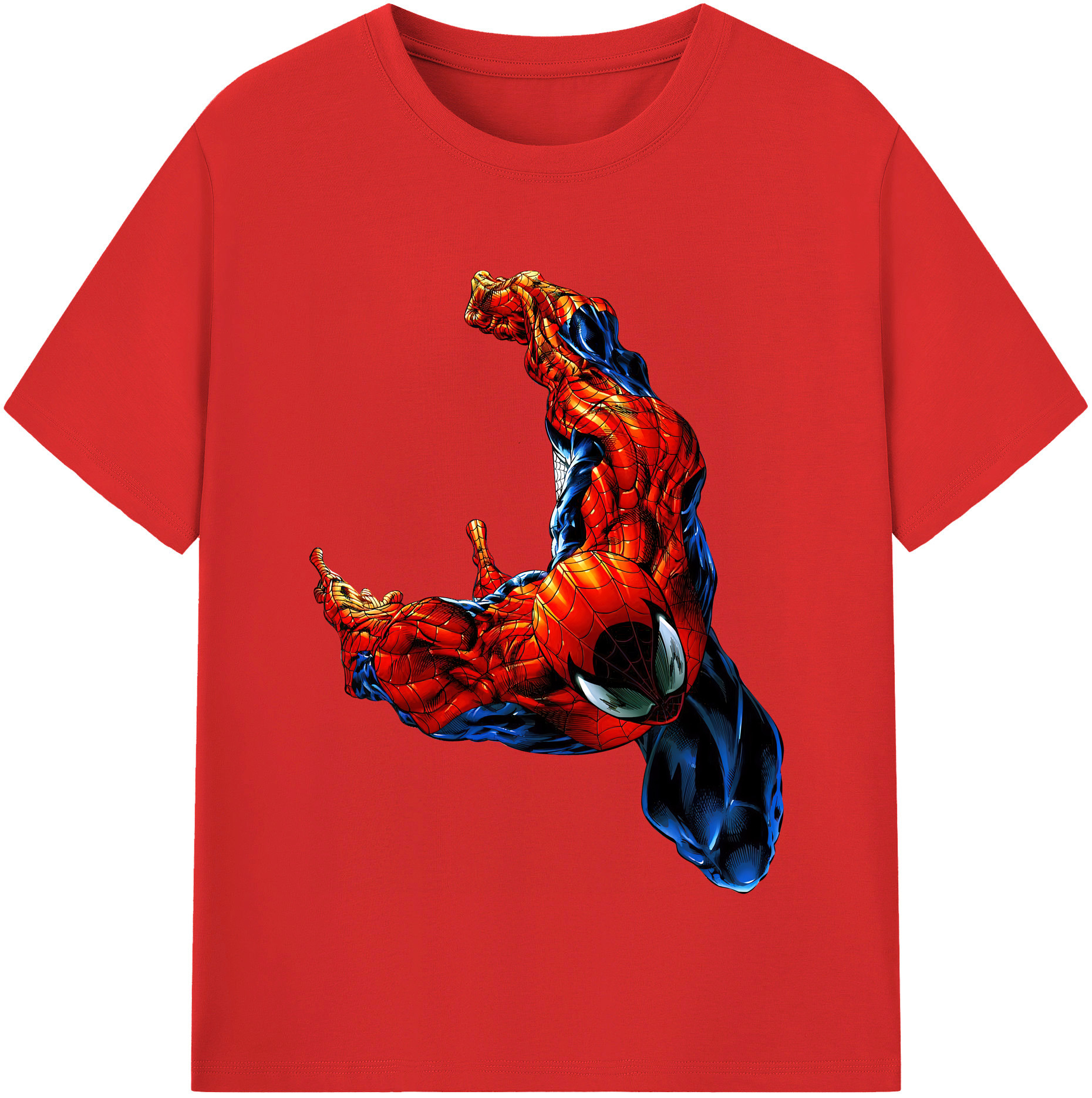 （画像用） Spider Man スパイダーマン 綿100％半袖Tシャツ（フロントプリント）