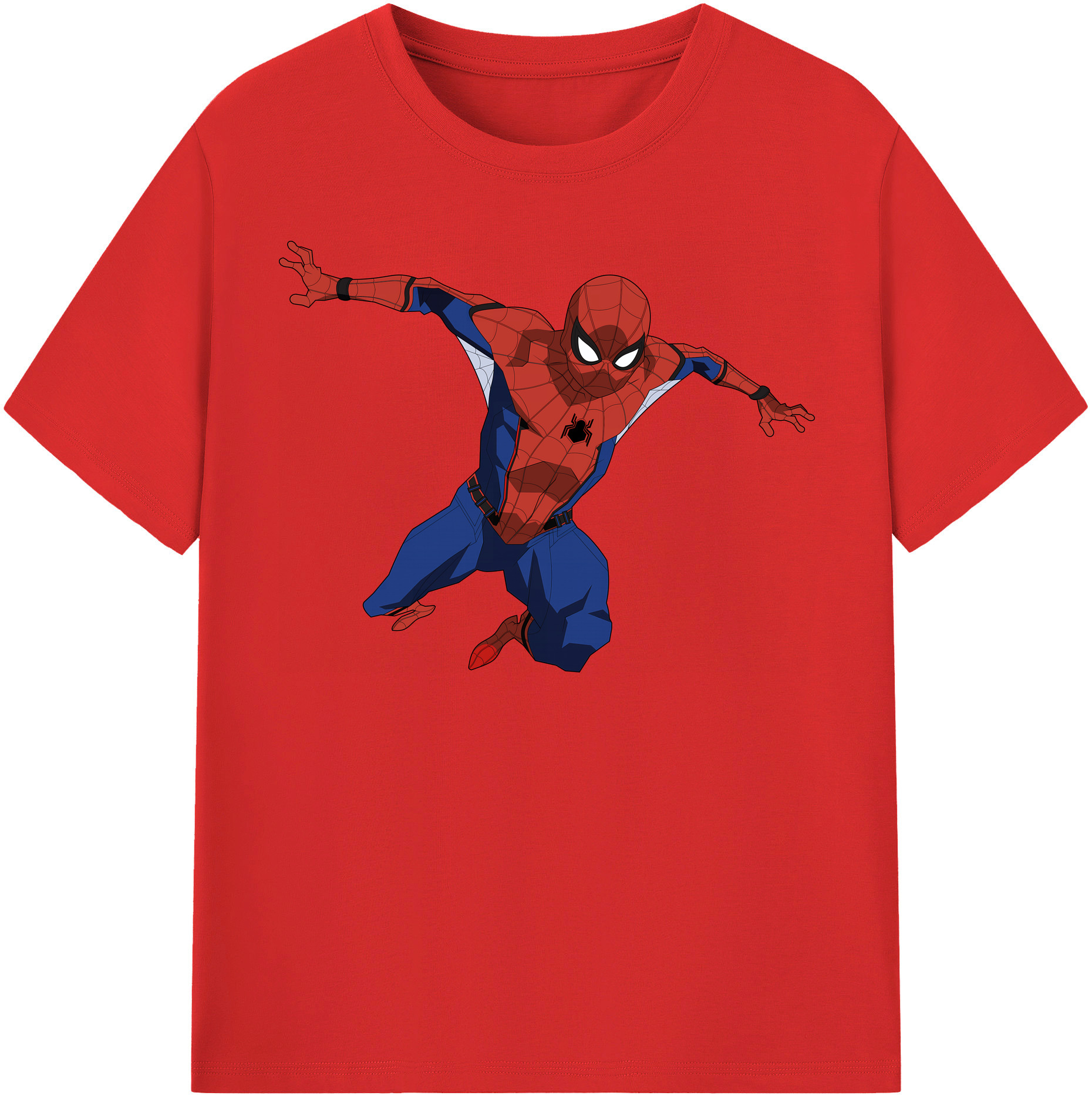 （画像用） Spider Man スパイダーマン 綿100％半袖Tシャツ（フロントプリント）